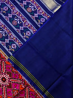 Handwoven Patola Silk Saree Manekchowk Pink And Blue