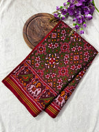 Handwoven Patola Silk Saree Navratna Green