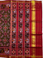 Handwoven Patola Silk Saree Navratna Green