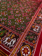 Handwoven Patola Silk Saree Navratna Green