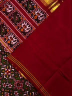 Handwoven Patola Silk Saree Navratna Green