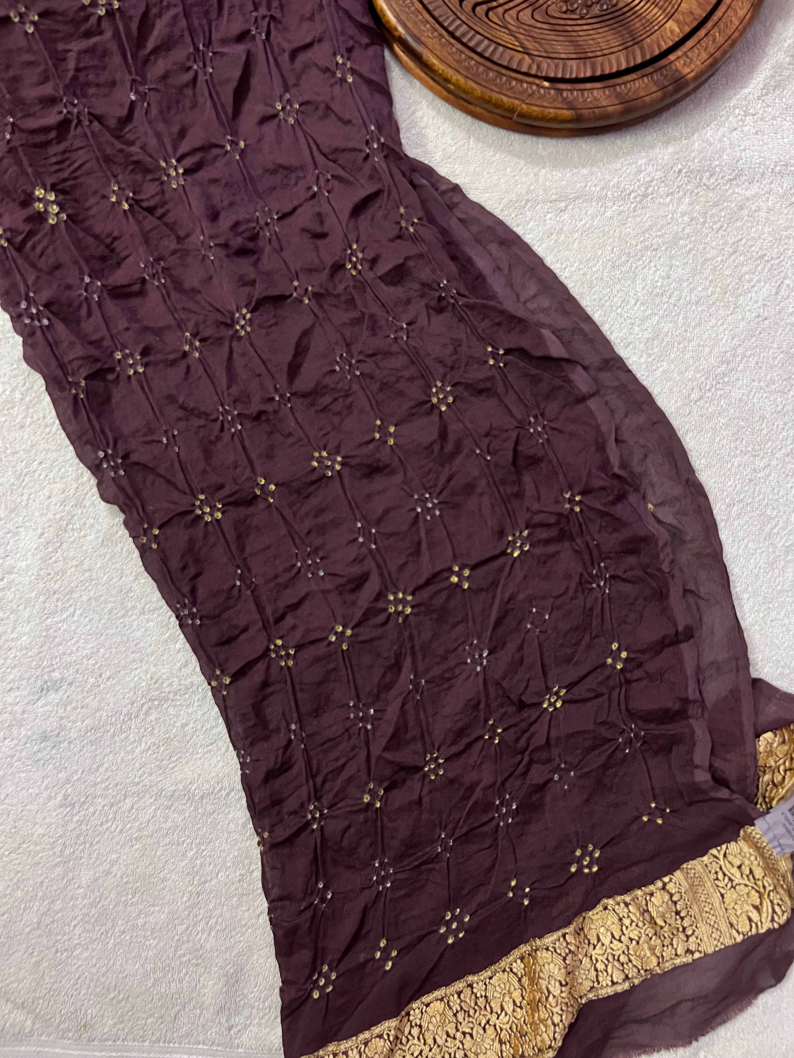 Georgette Bandhej Saree