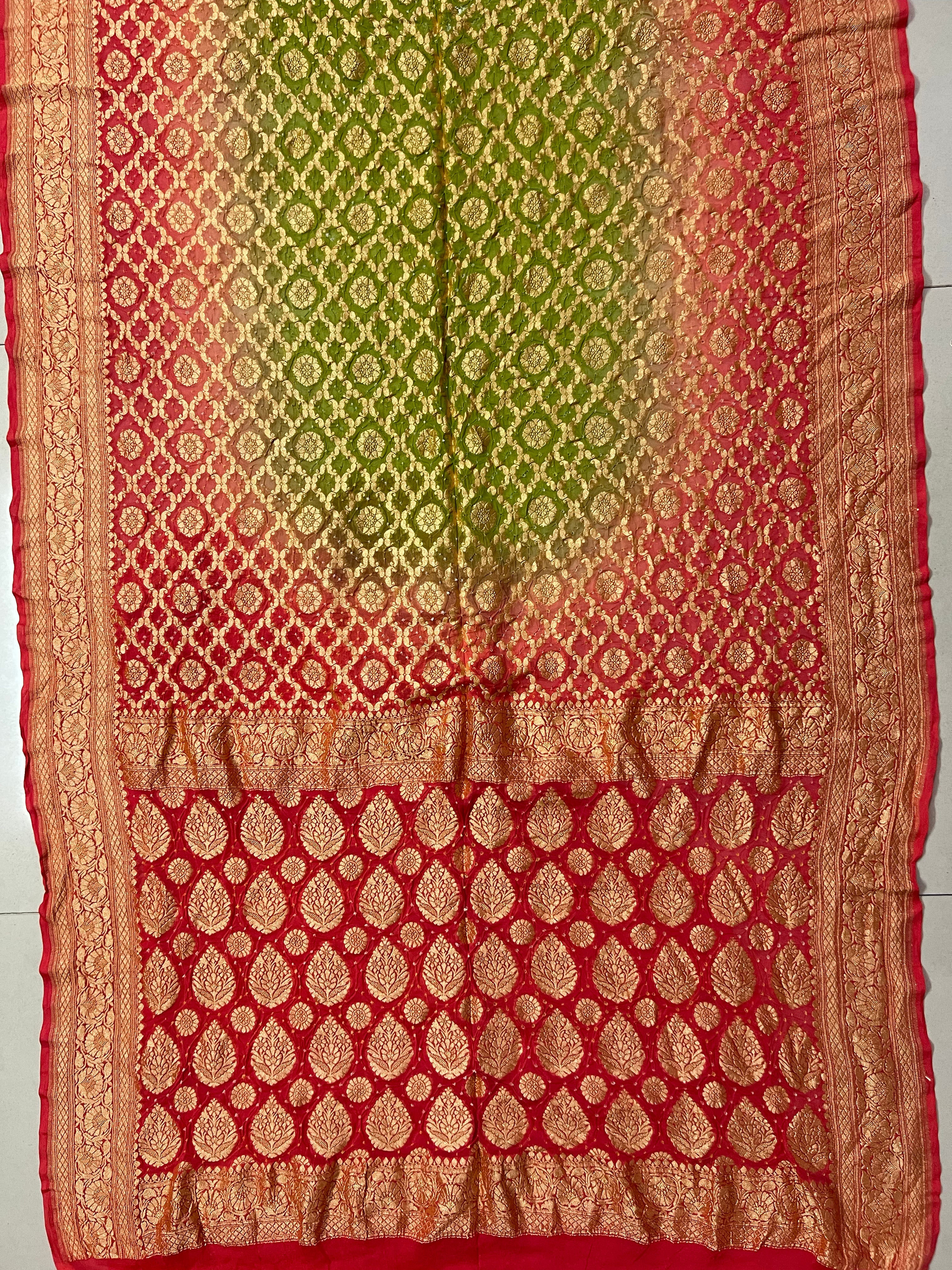 Georgette Bandhej Saree