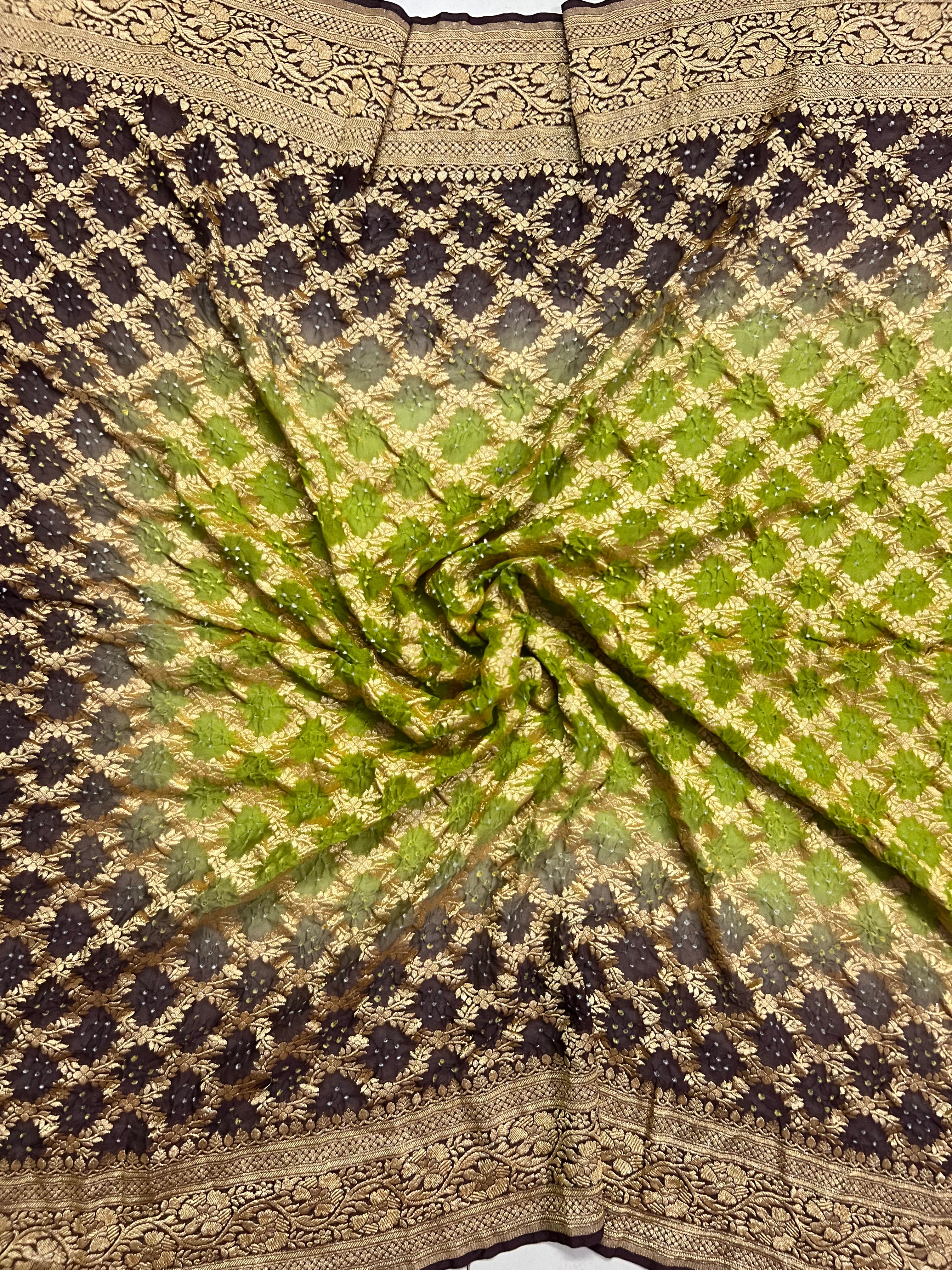 Georgette Bandhej Saree Secondary image