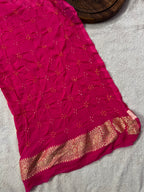 Georgette Bandhej Saree
