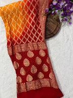 Georgette Bandhej Saree