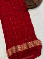 Georgette Bandhej Saree