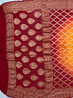 Georgette Bandhej Saree