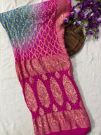 Georgette Bandhej Saree