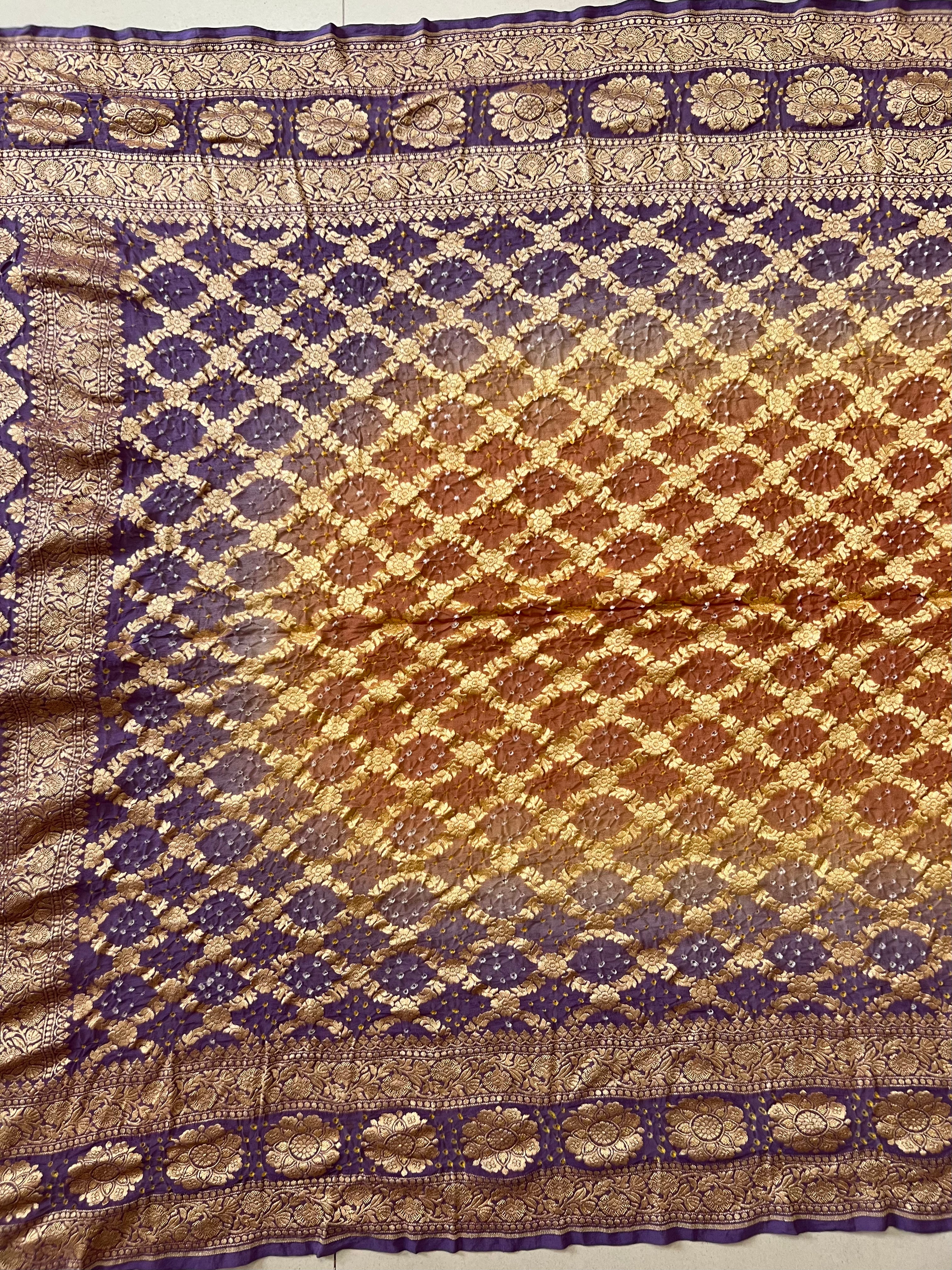 Georgette Bandhej Saree