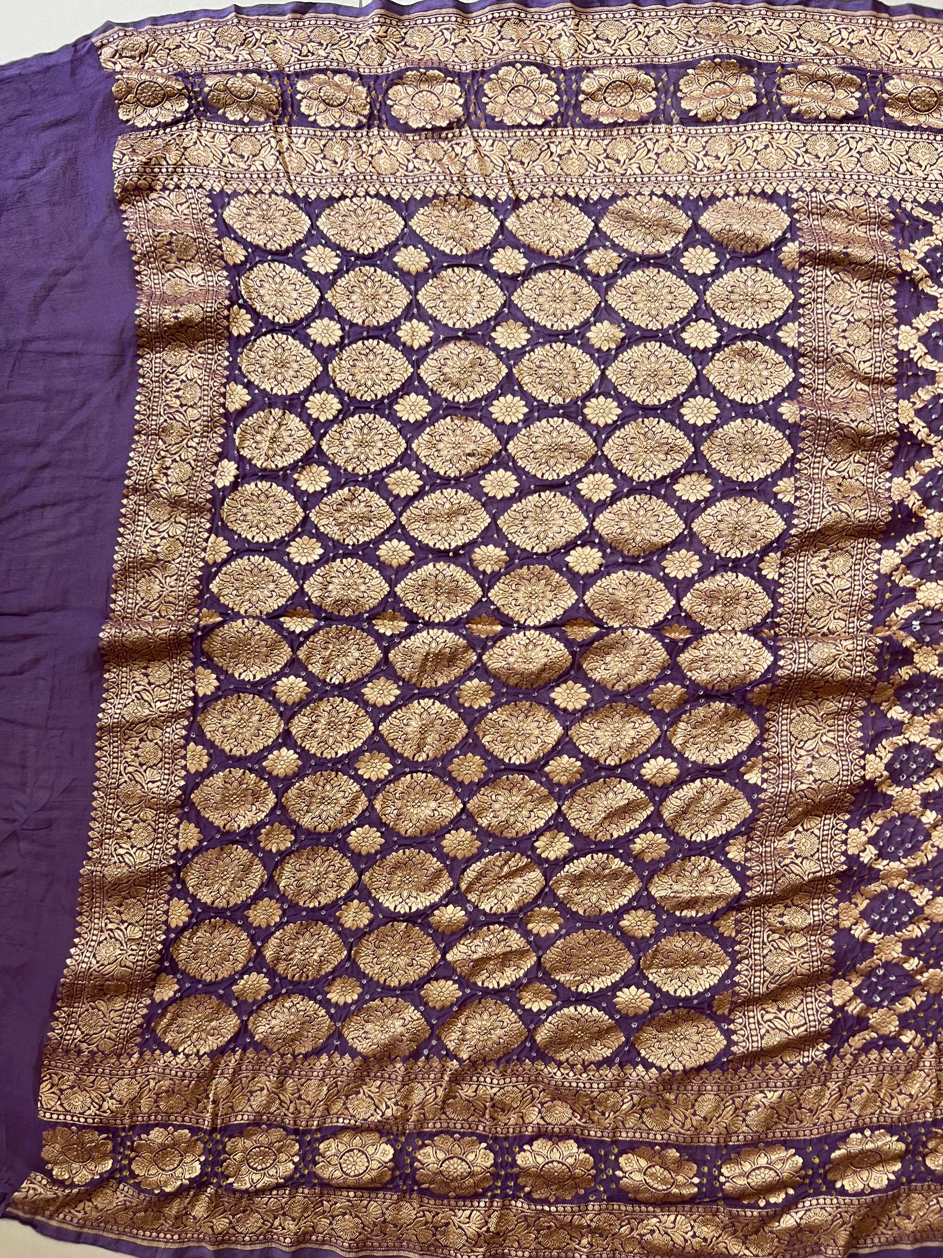 Georgette Bandhej Saree