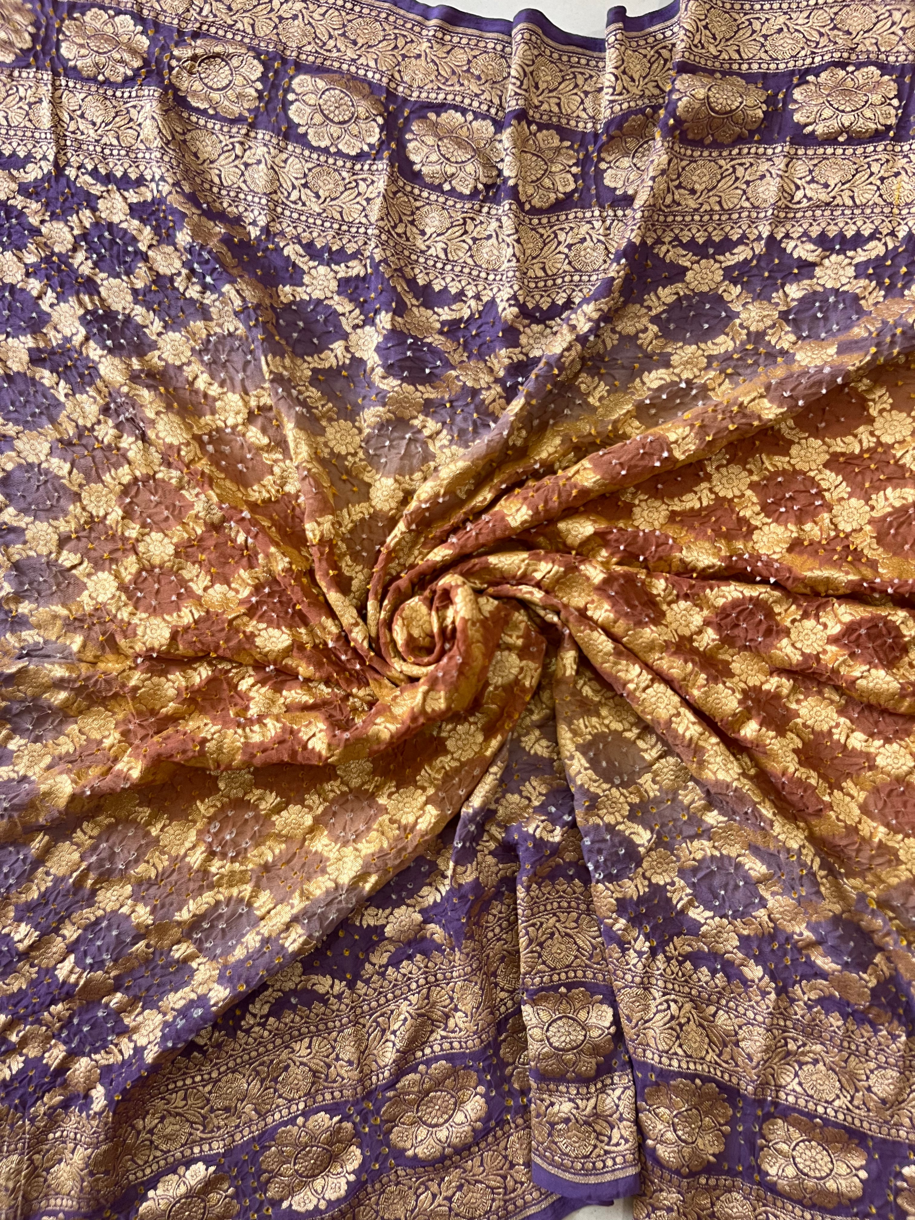 Georgette Bandhej Saree