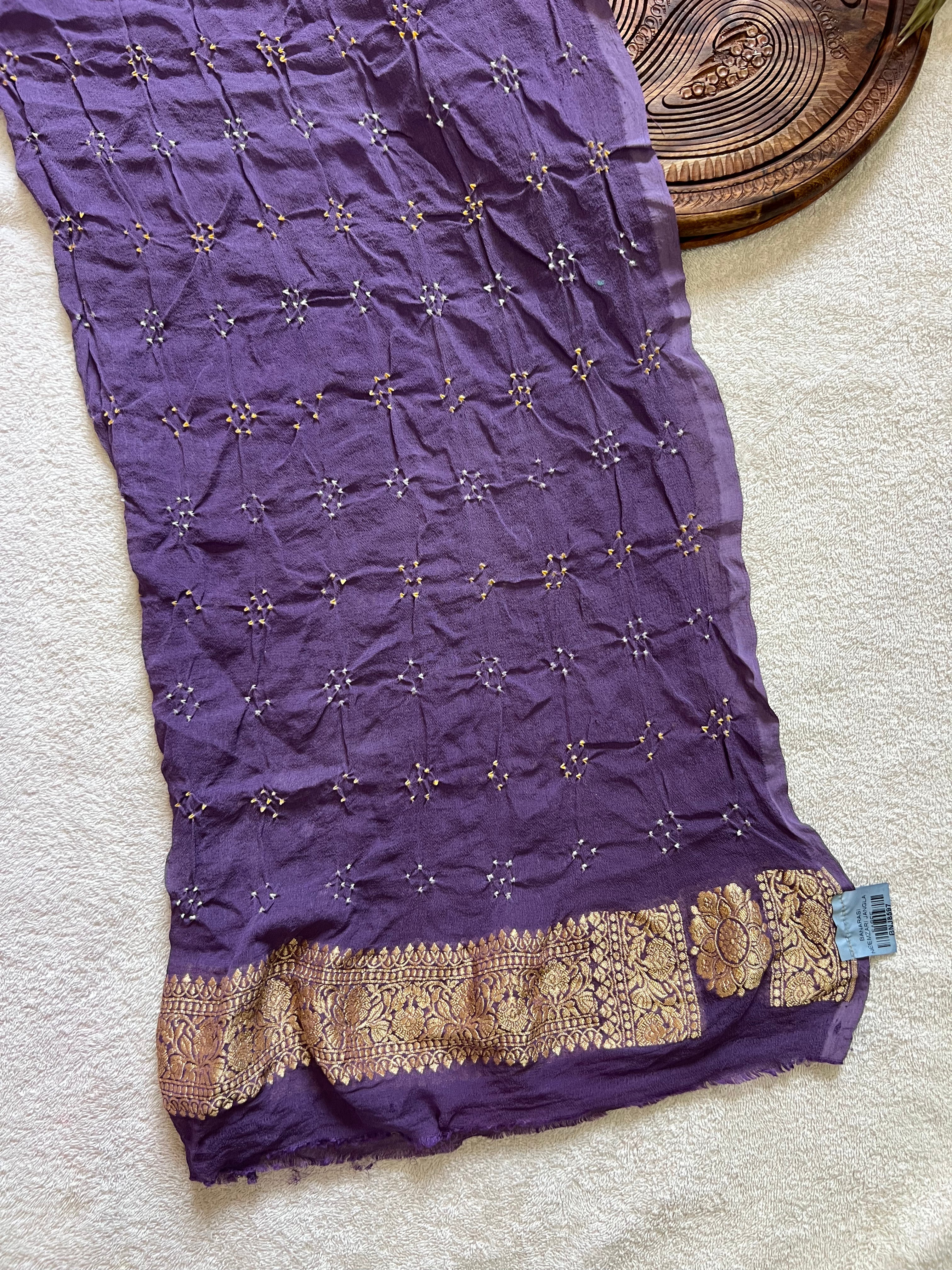 Georgette Bandhej Saree