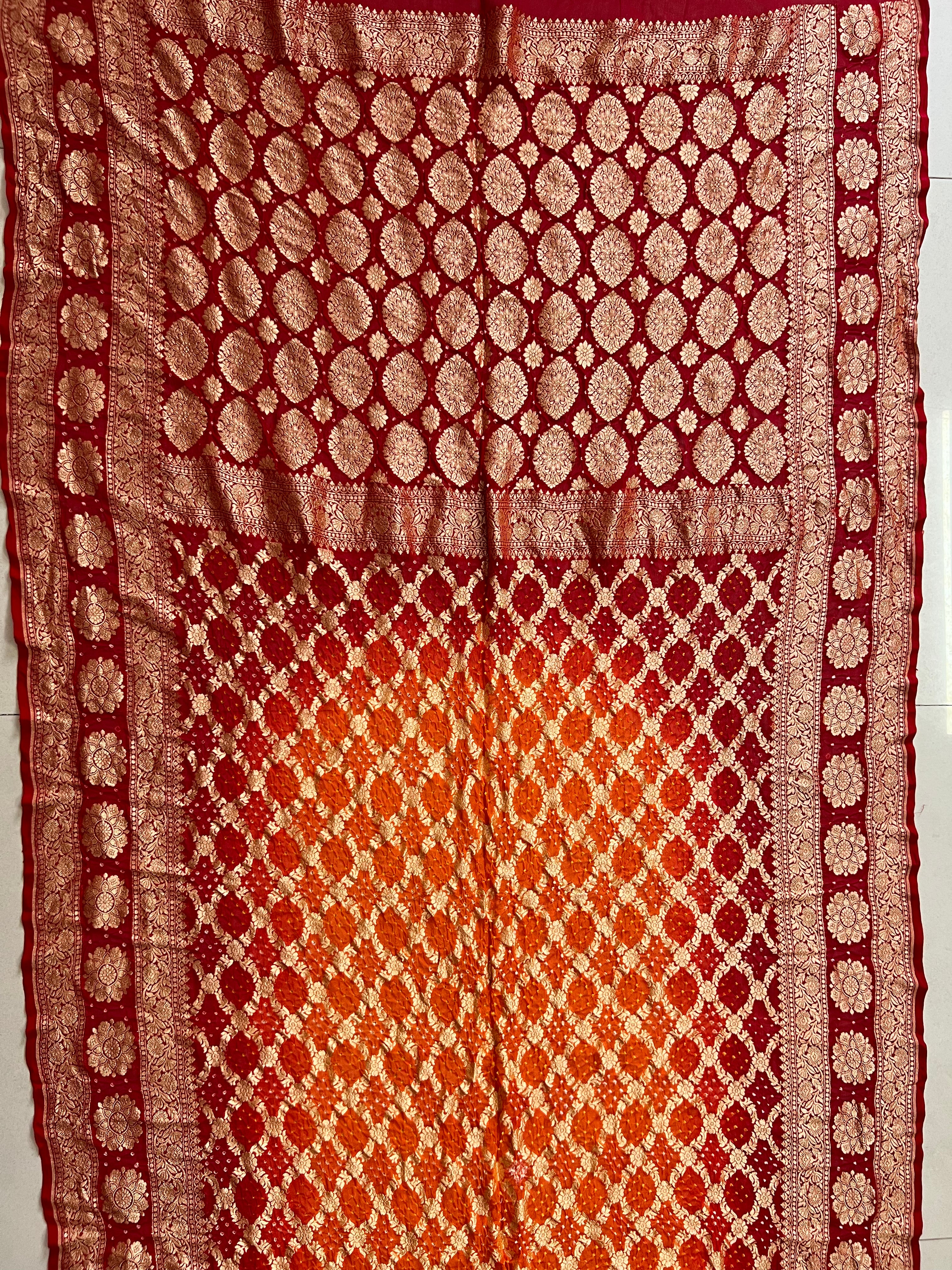 Georgette Bandhej Saree