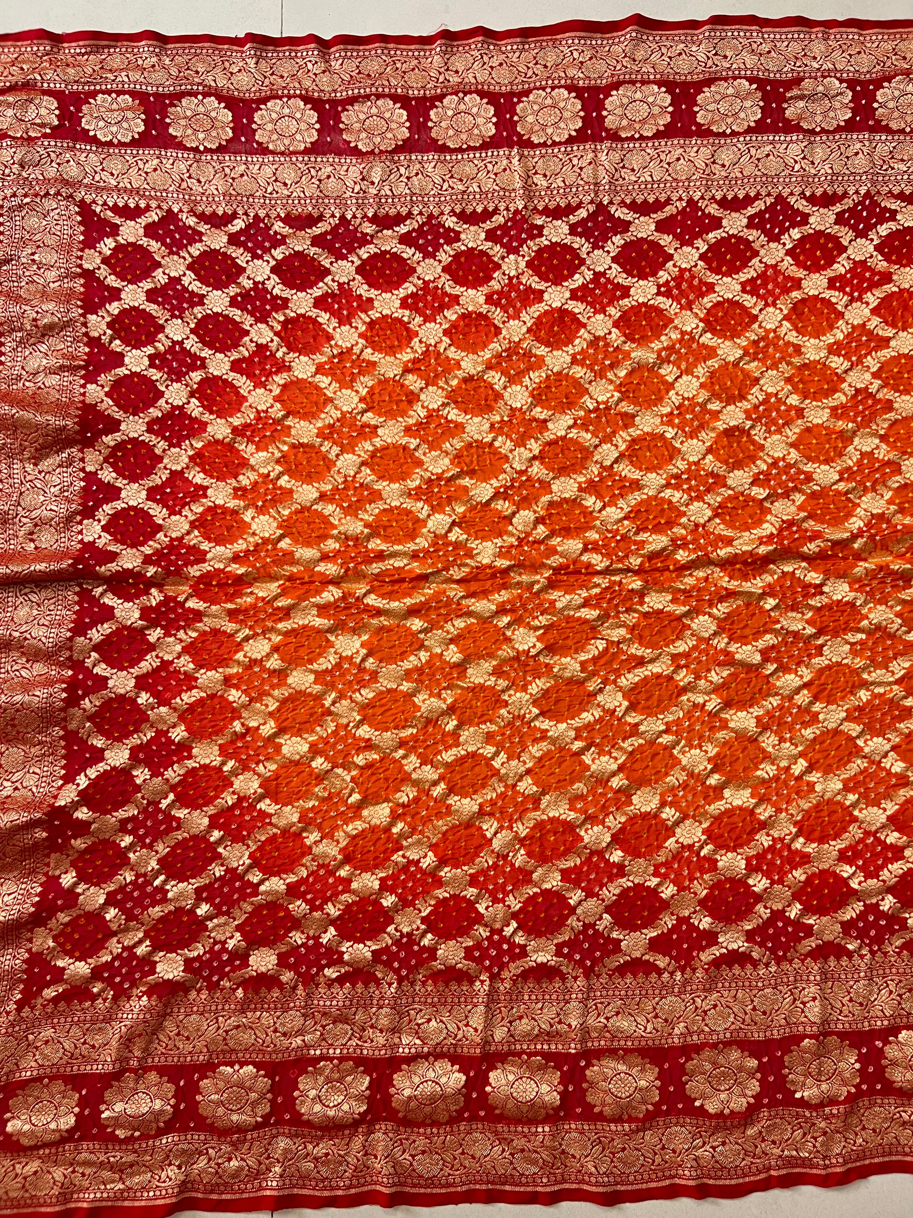 Georgette Bandhej Saree