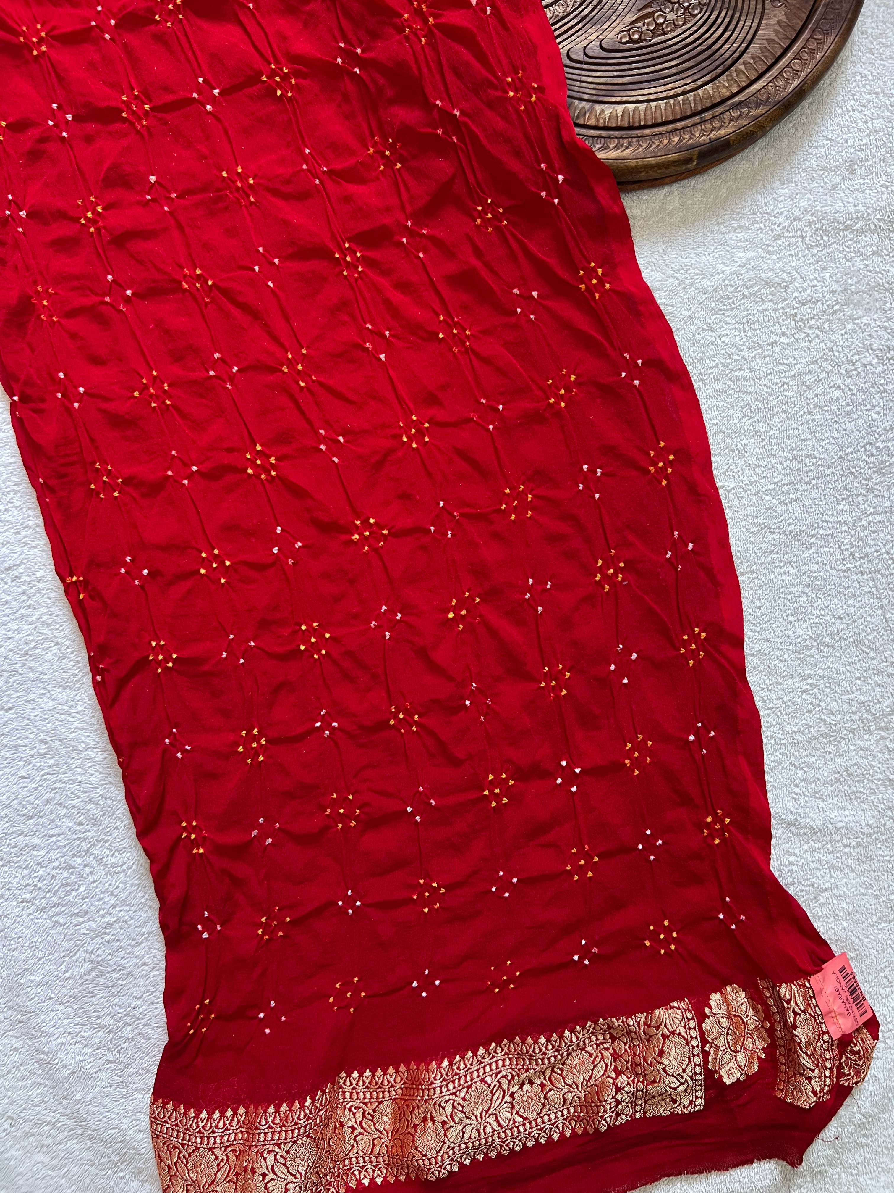 Georgette Bandhej Saree