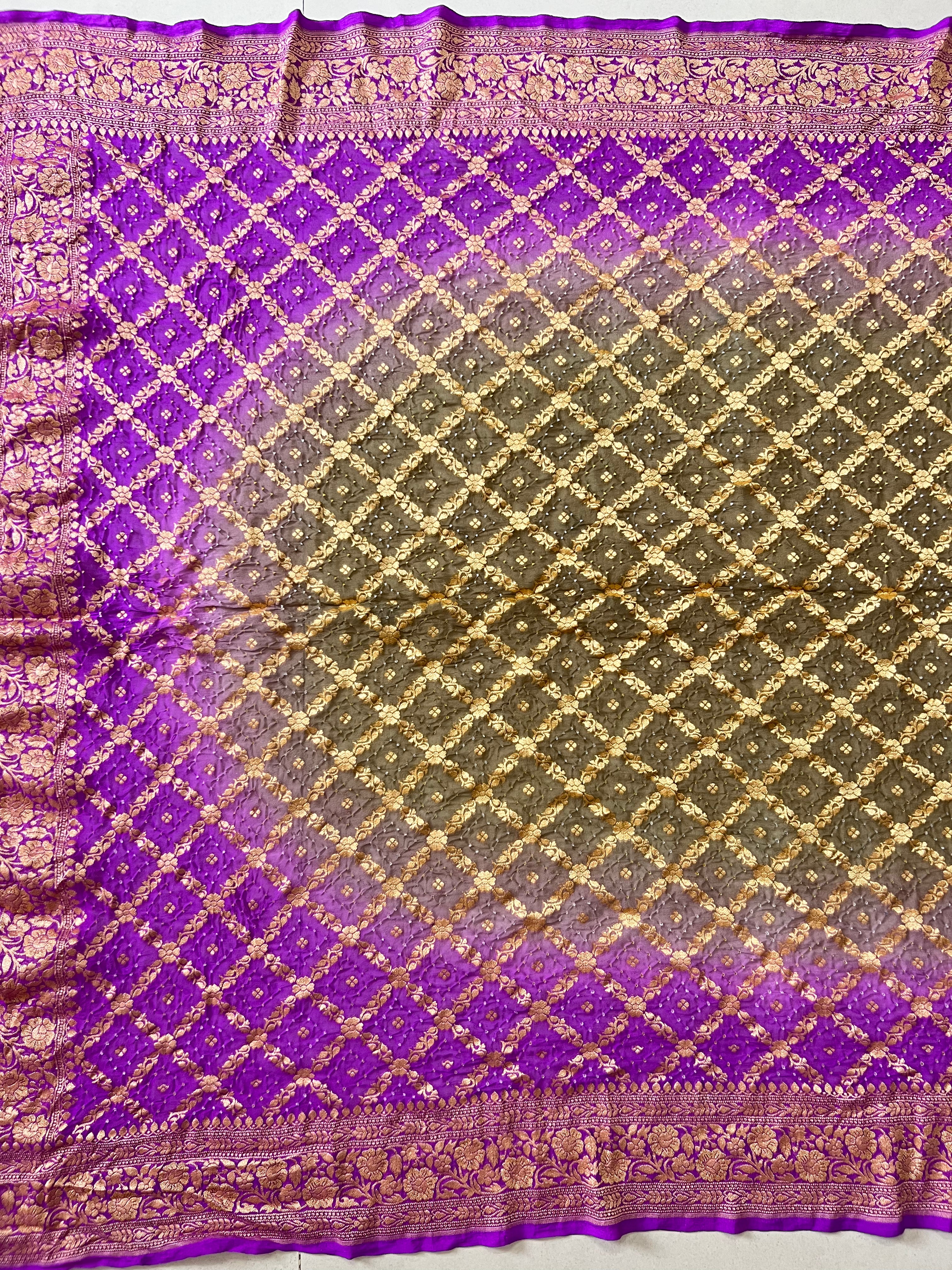 Georgette Bandhej Saree