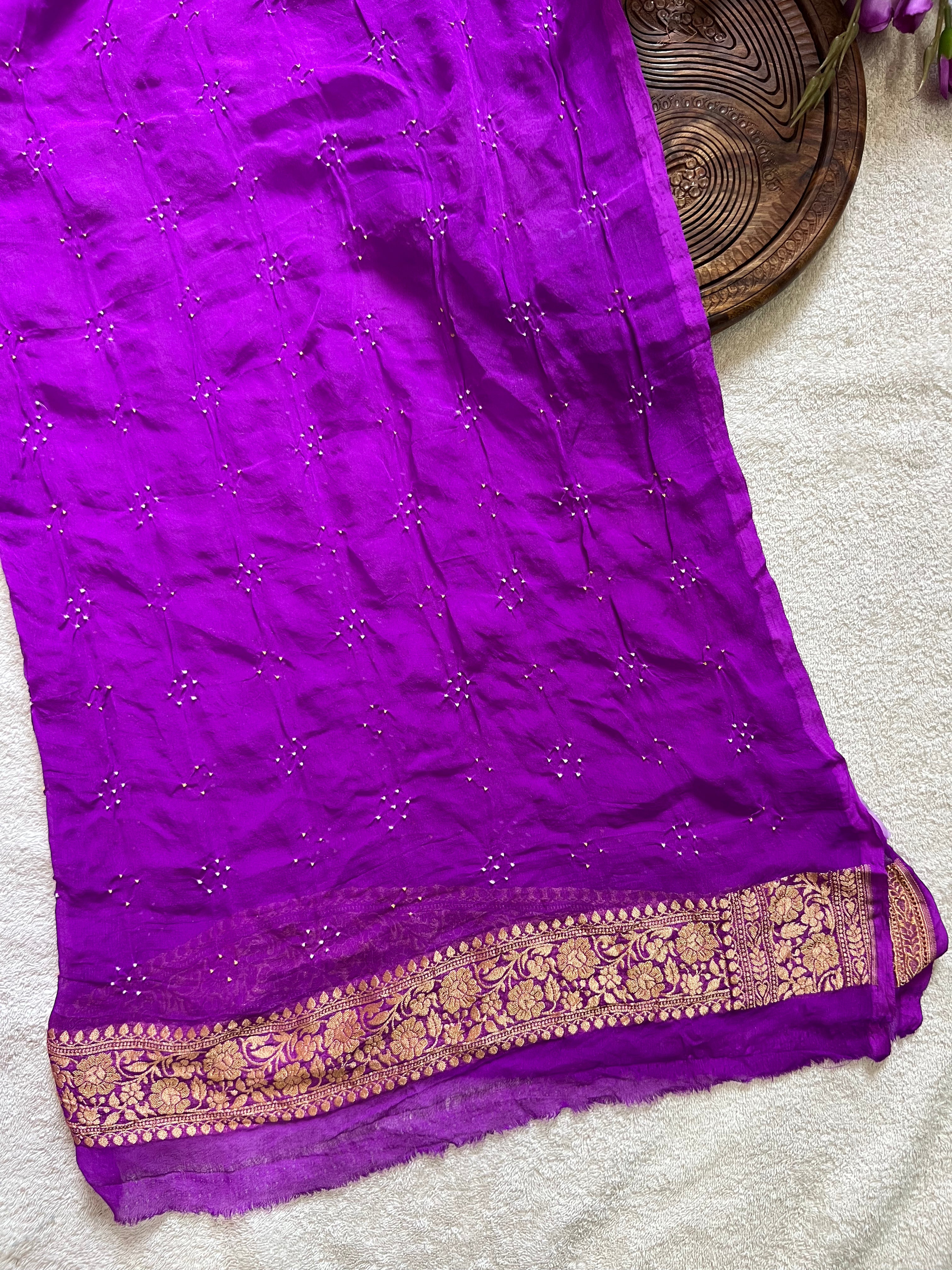 Georgette Bandhej Saree