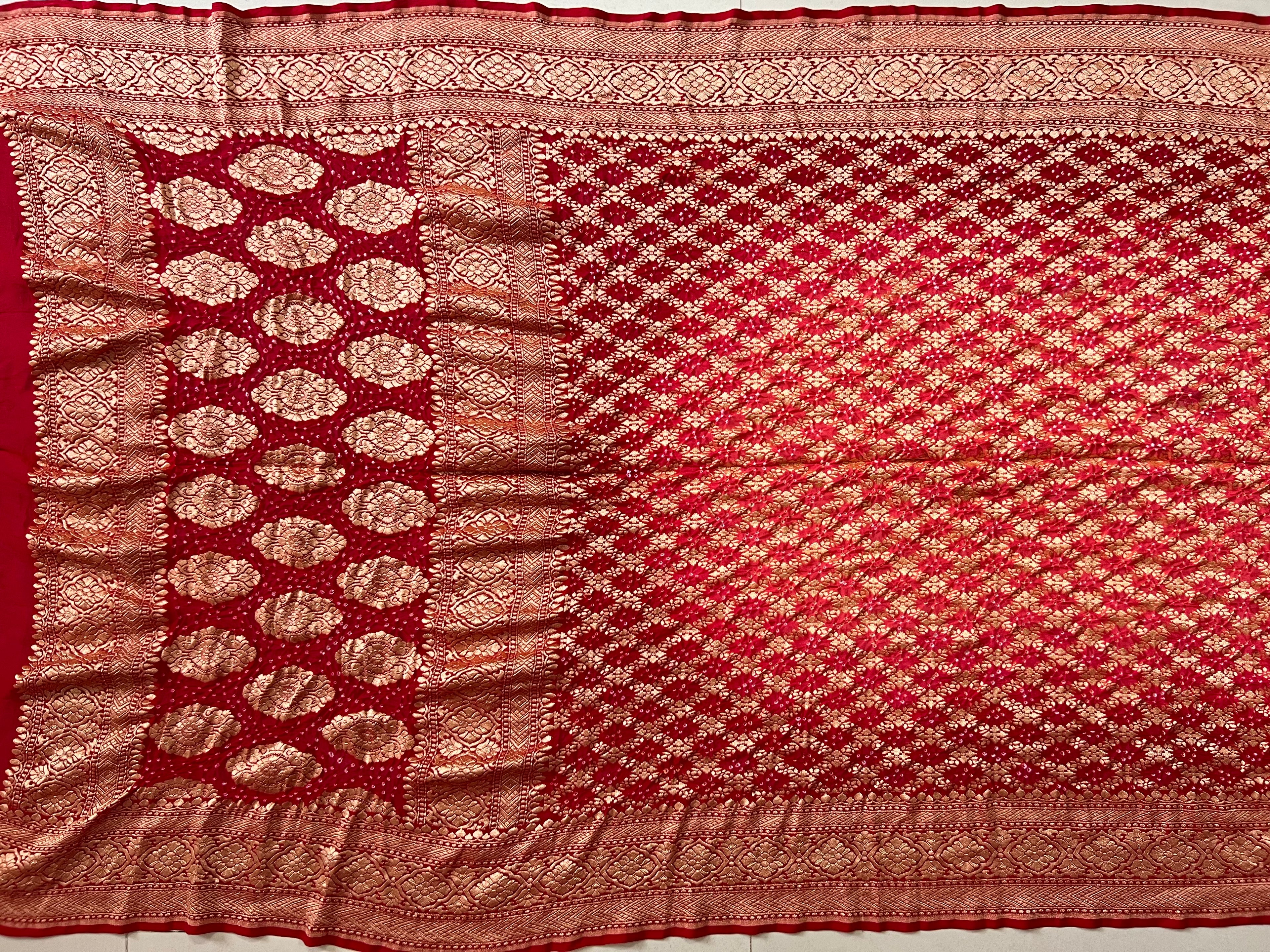 Georgette Bandhej Saree