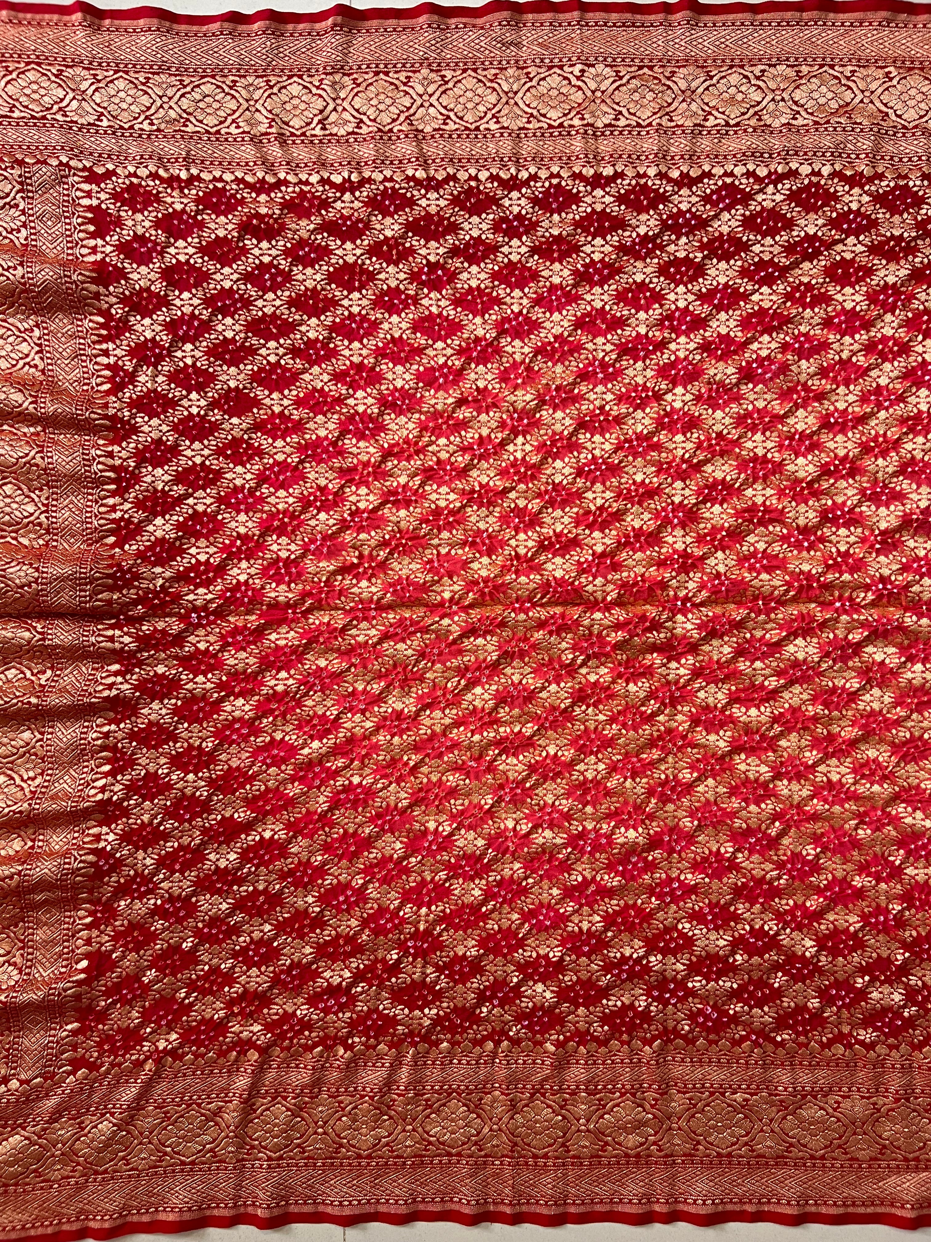 Georgette Bandhej Saree