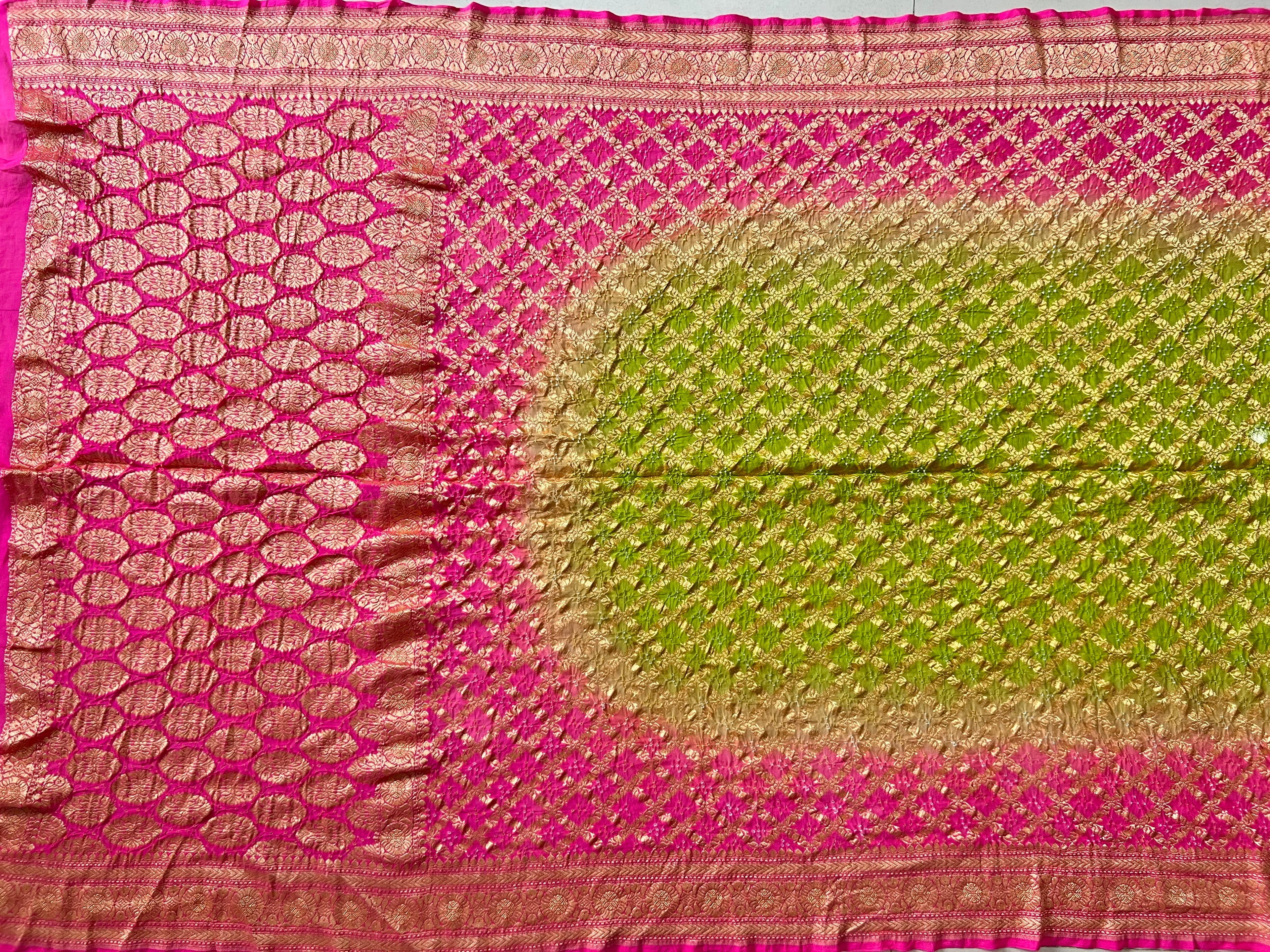 Georgette Bandhej Saree