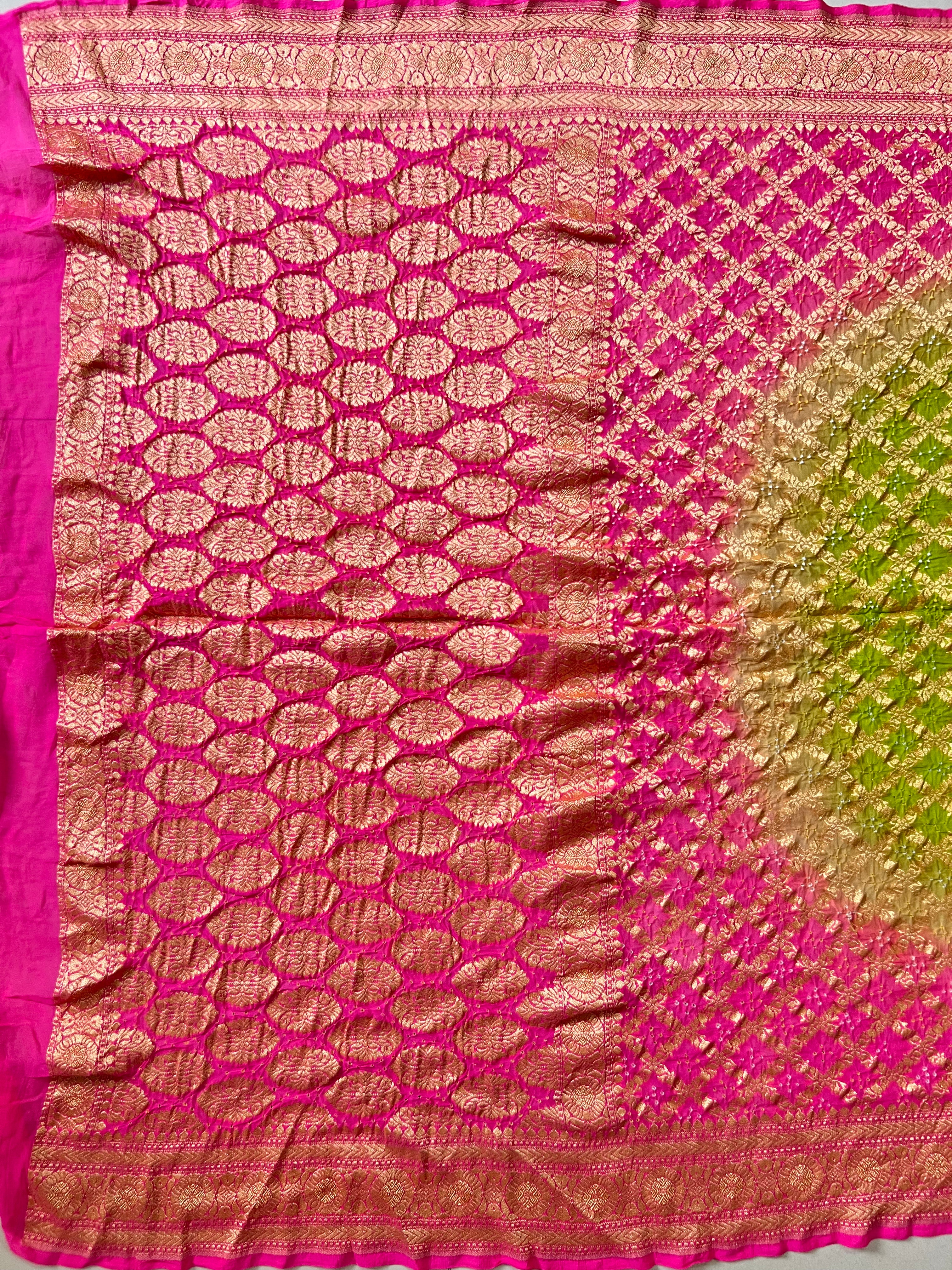 Georgette Bandhej Saree