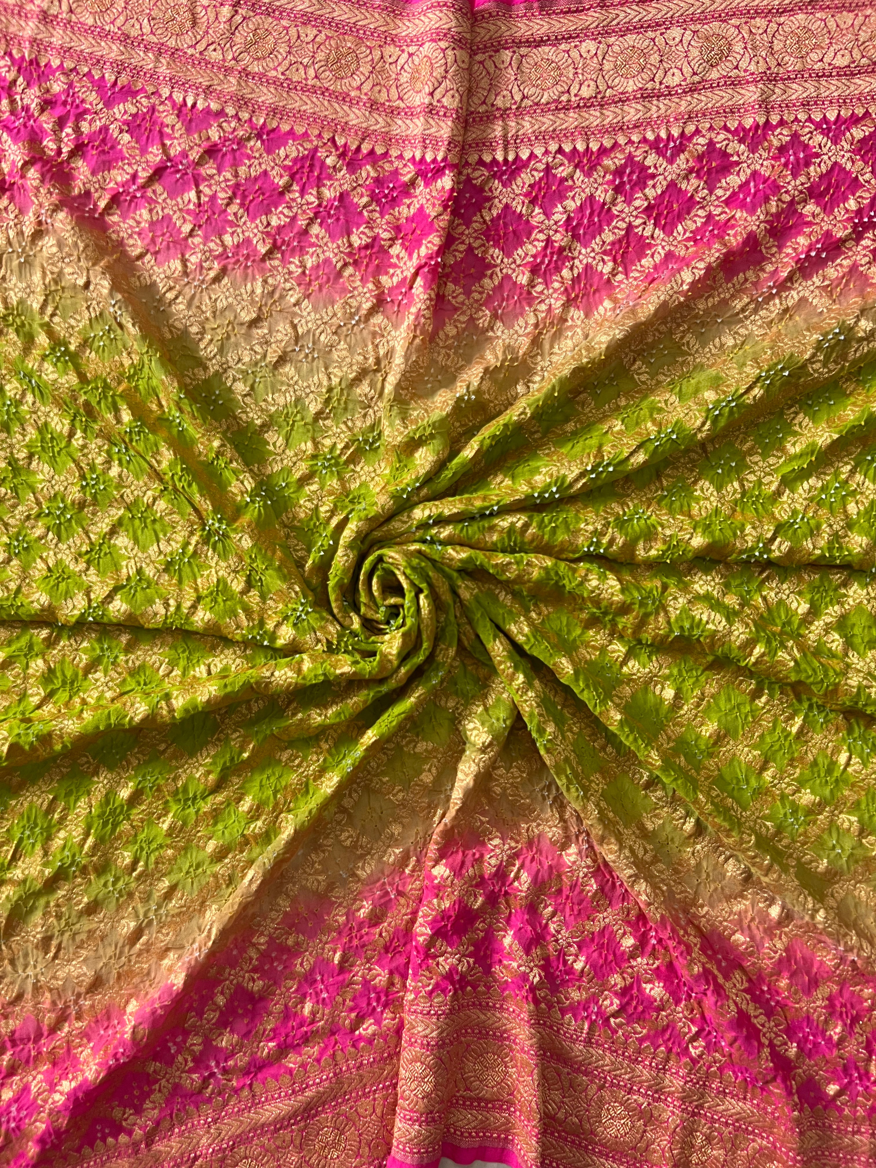 Georgette Bandhej Saree Secondary image