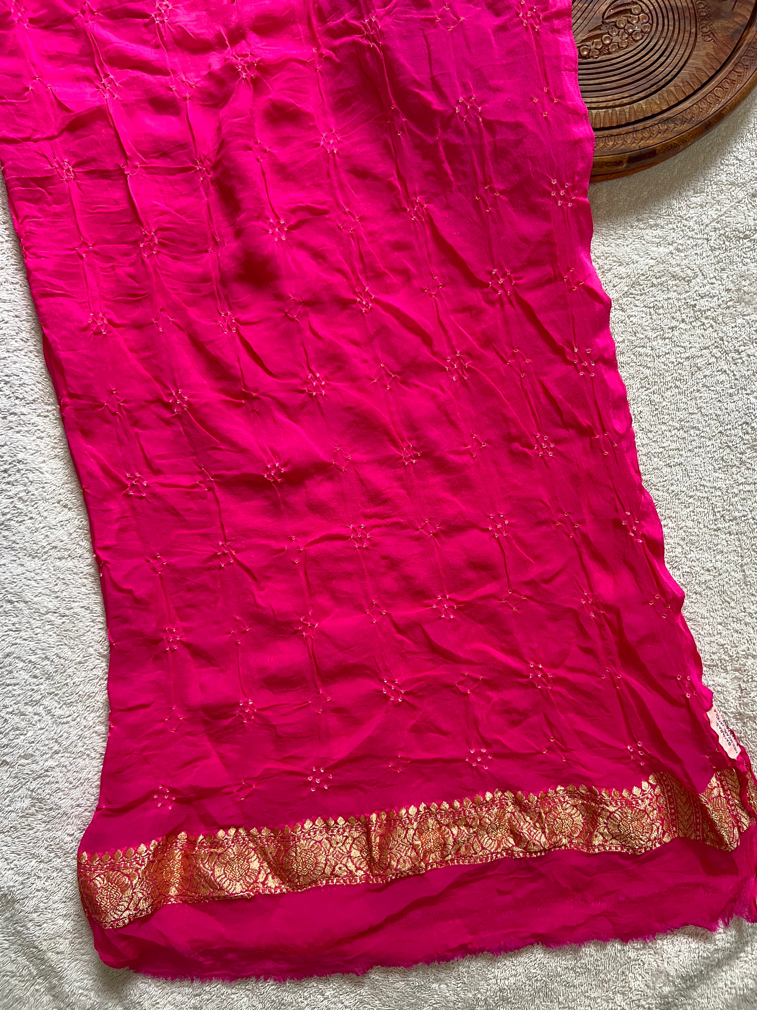 Georgette Bandhej Saree