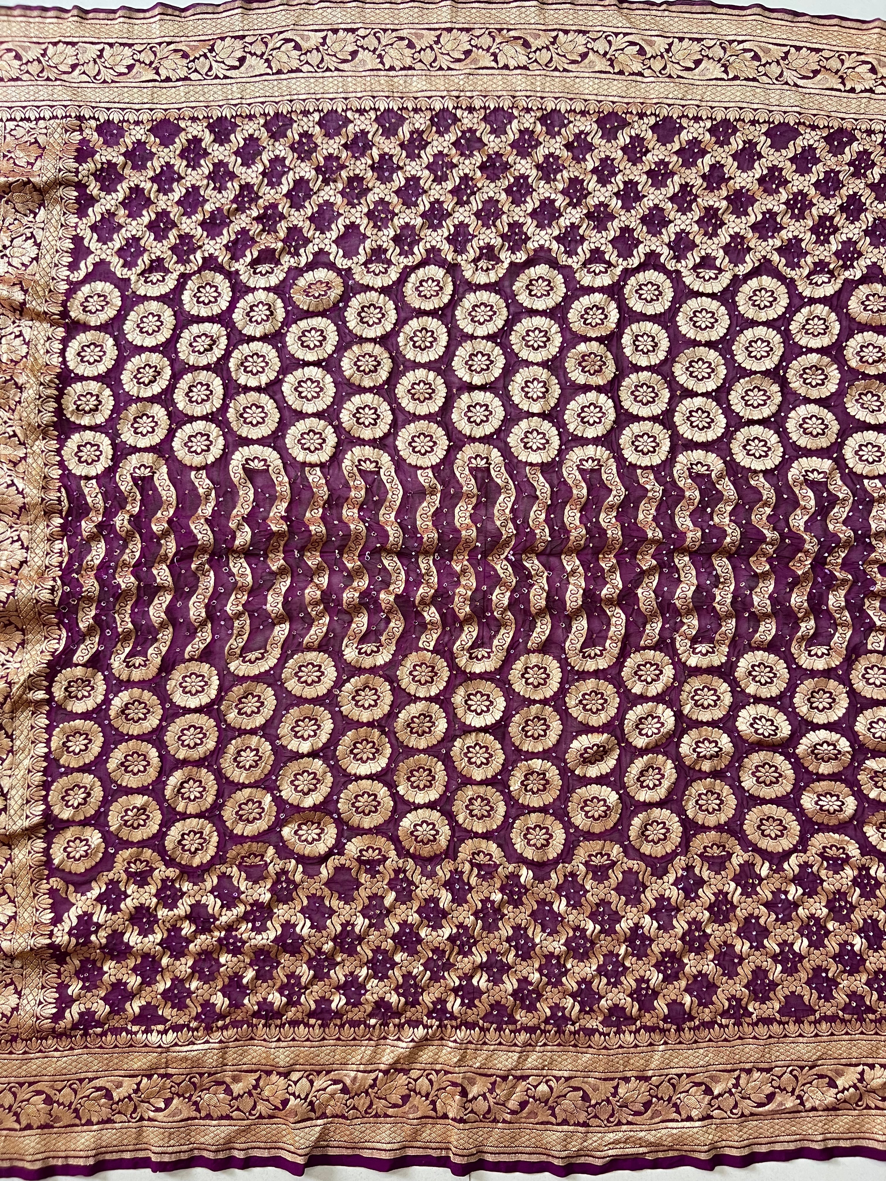 Georgette Bandhej Saree