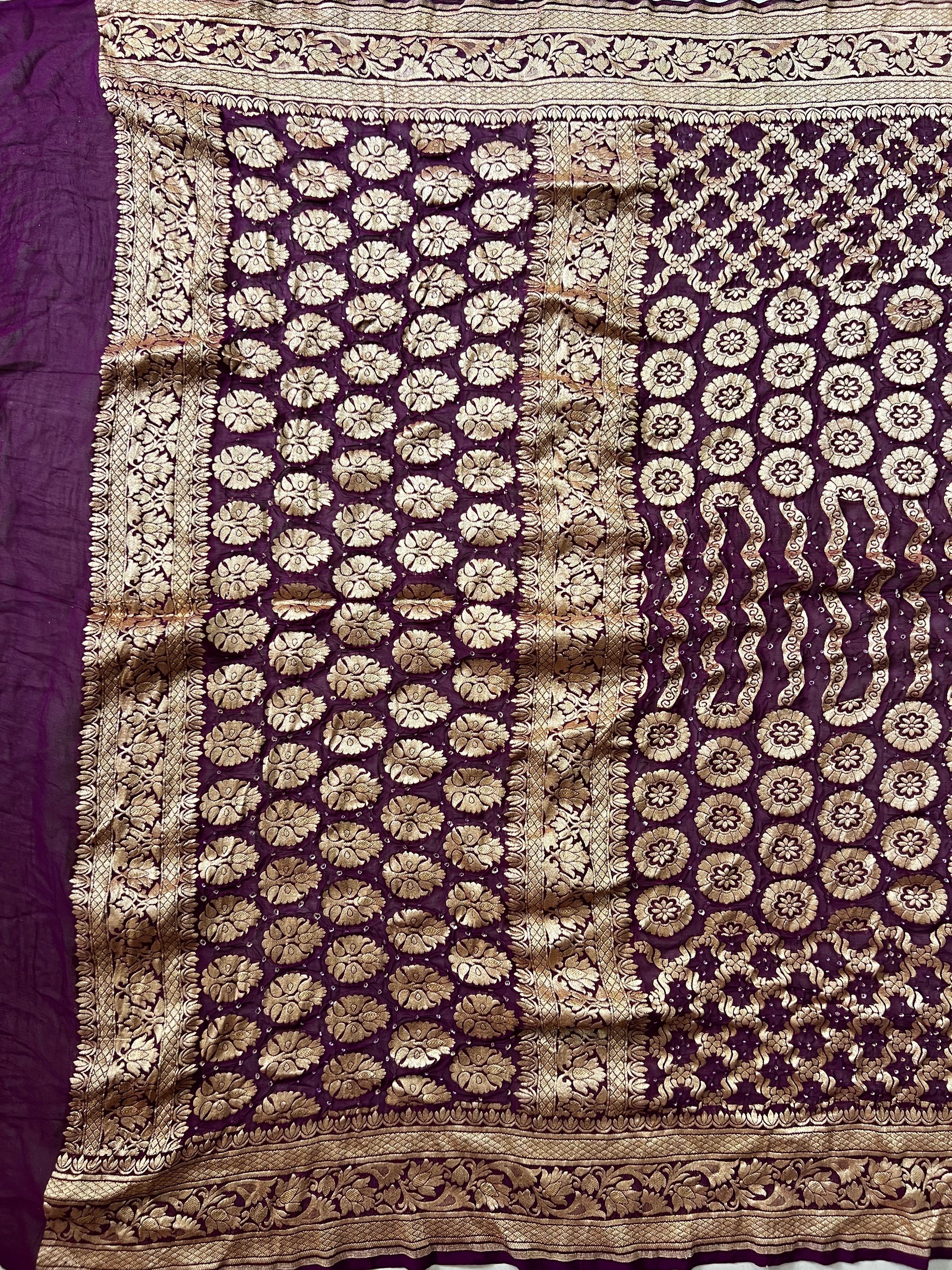 Georgette Bandhej Saree