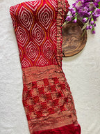 Gaji Silk Bandhej Saree