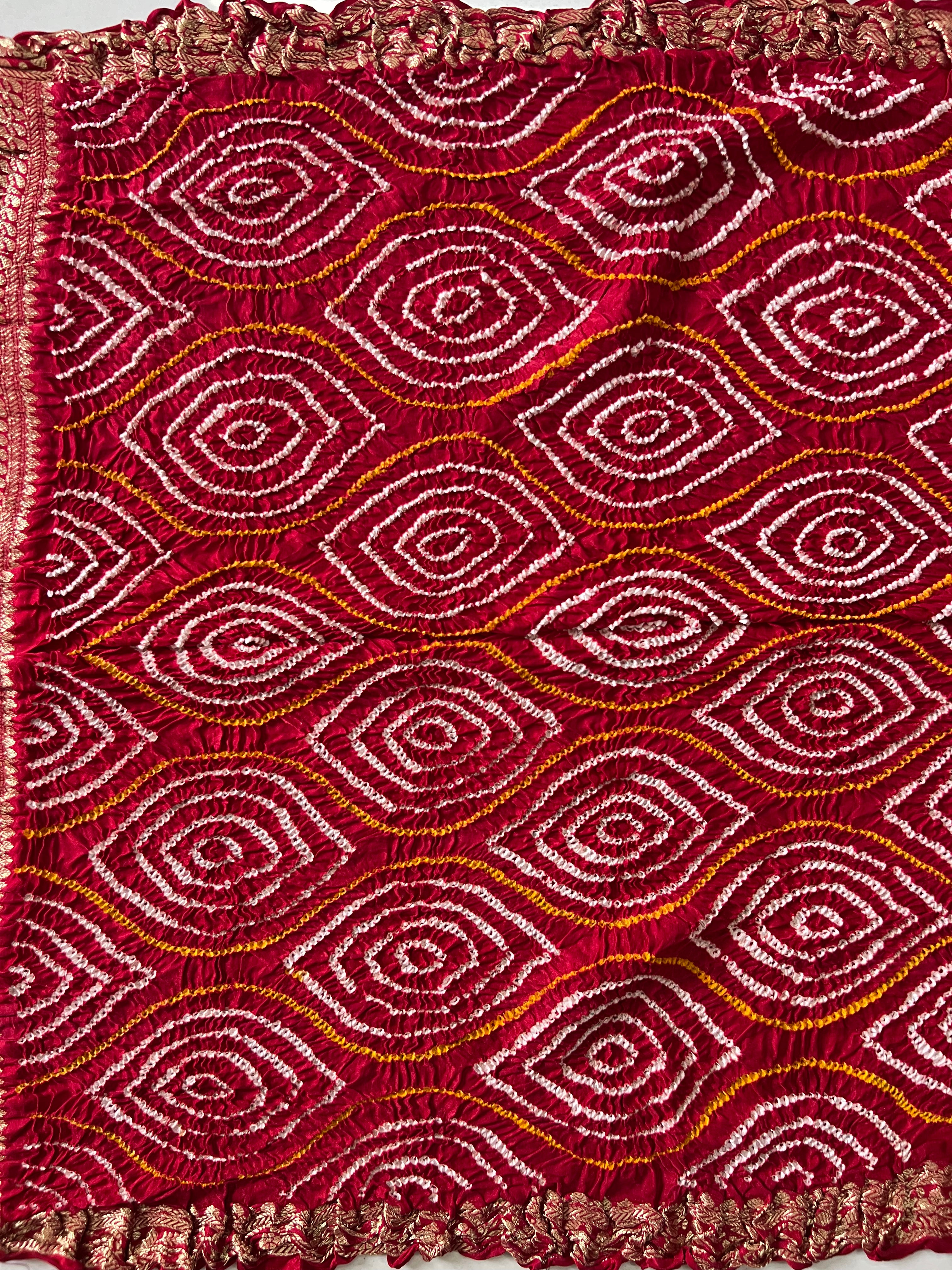 Gaji Silk Bandhej Saree Secondary image