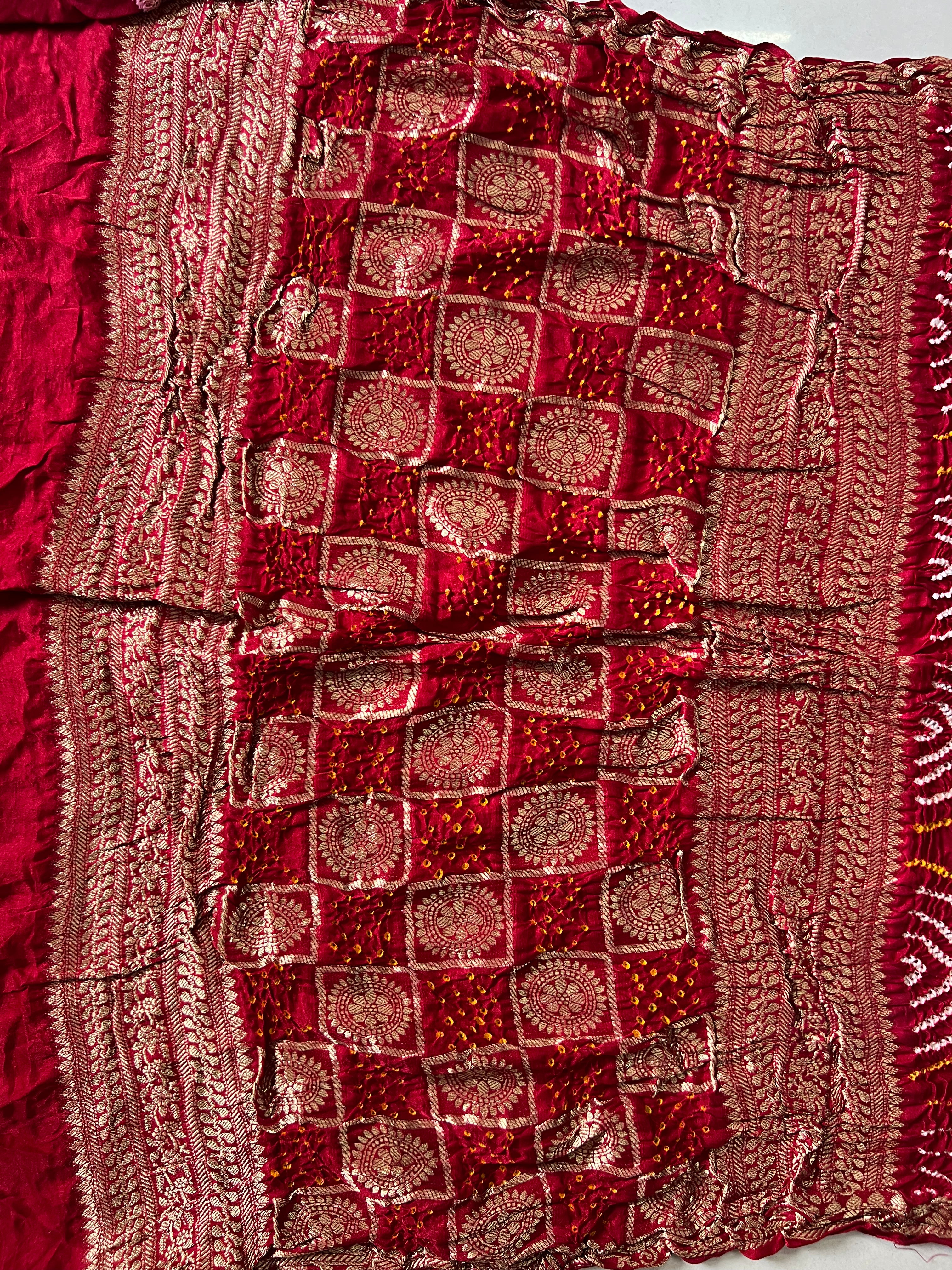 Gaji Silk Bandhej Saree