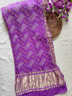 Gaji Silk Bandhej Saree
