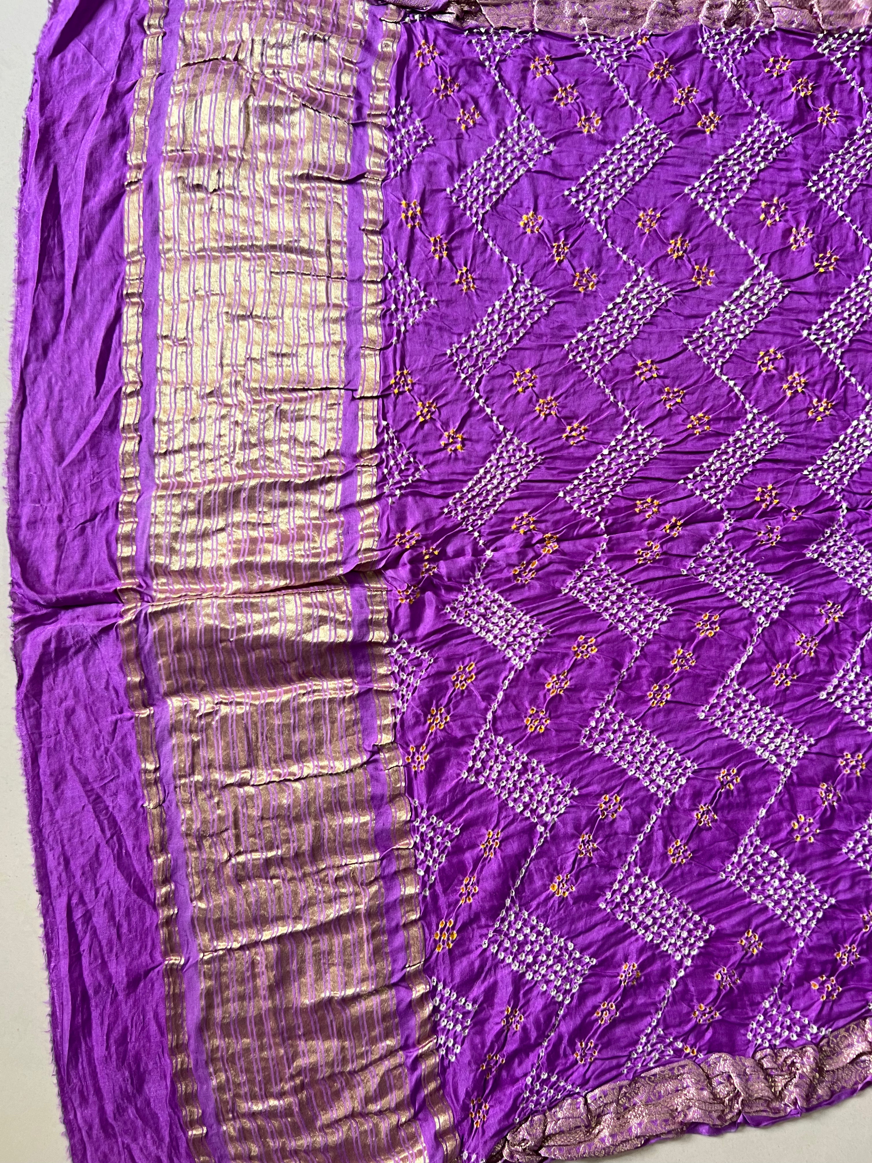 Gaji Silk Bandhej Saree