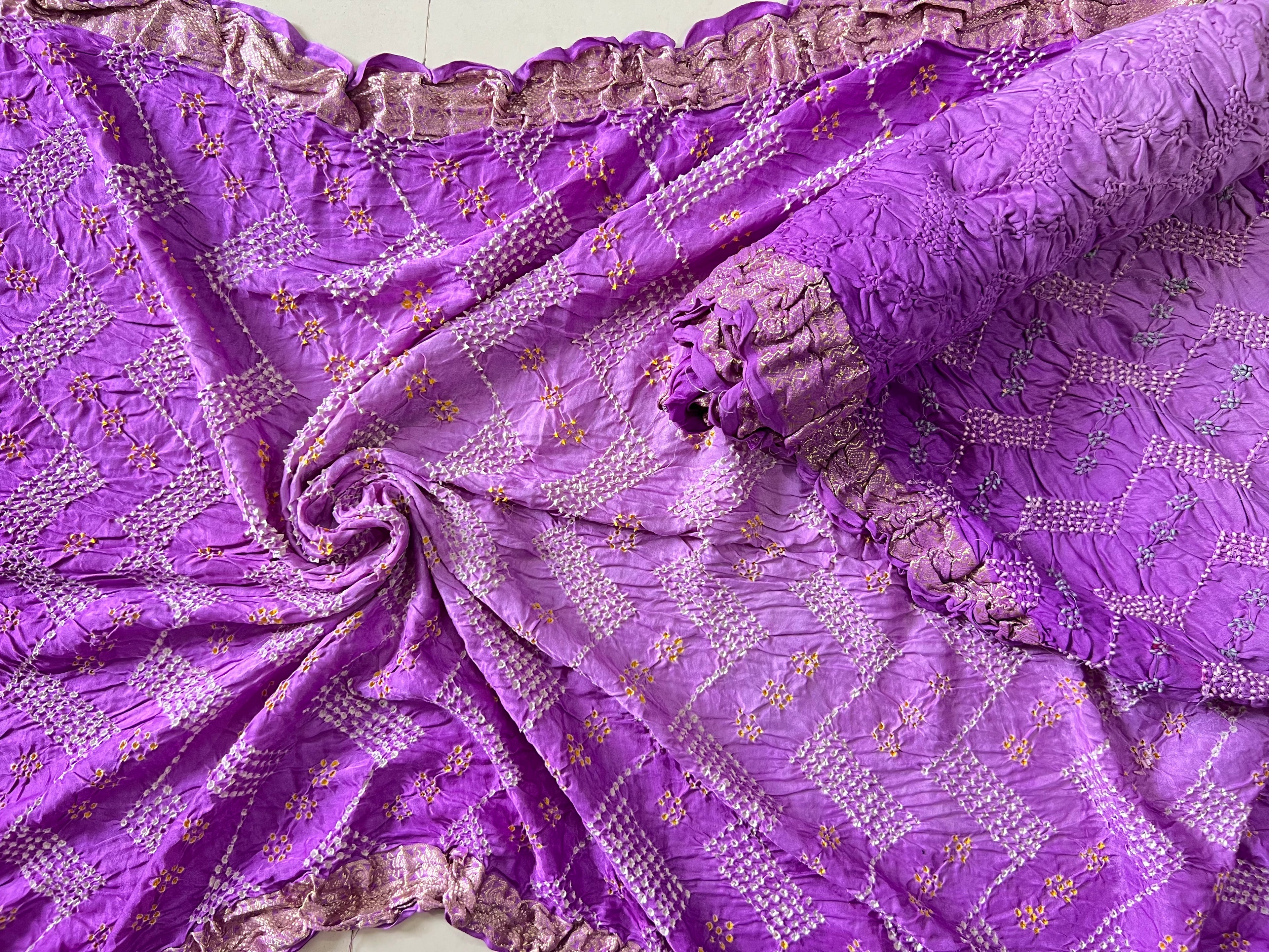 Gaji Silk Bandhej Saree