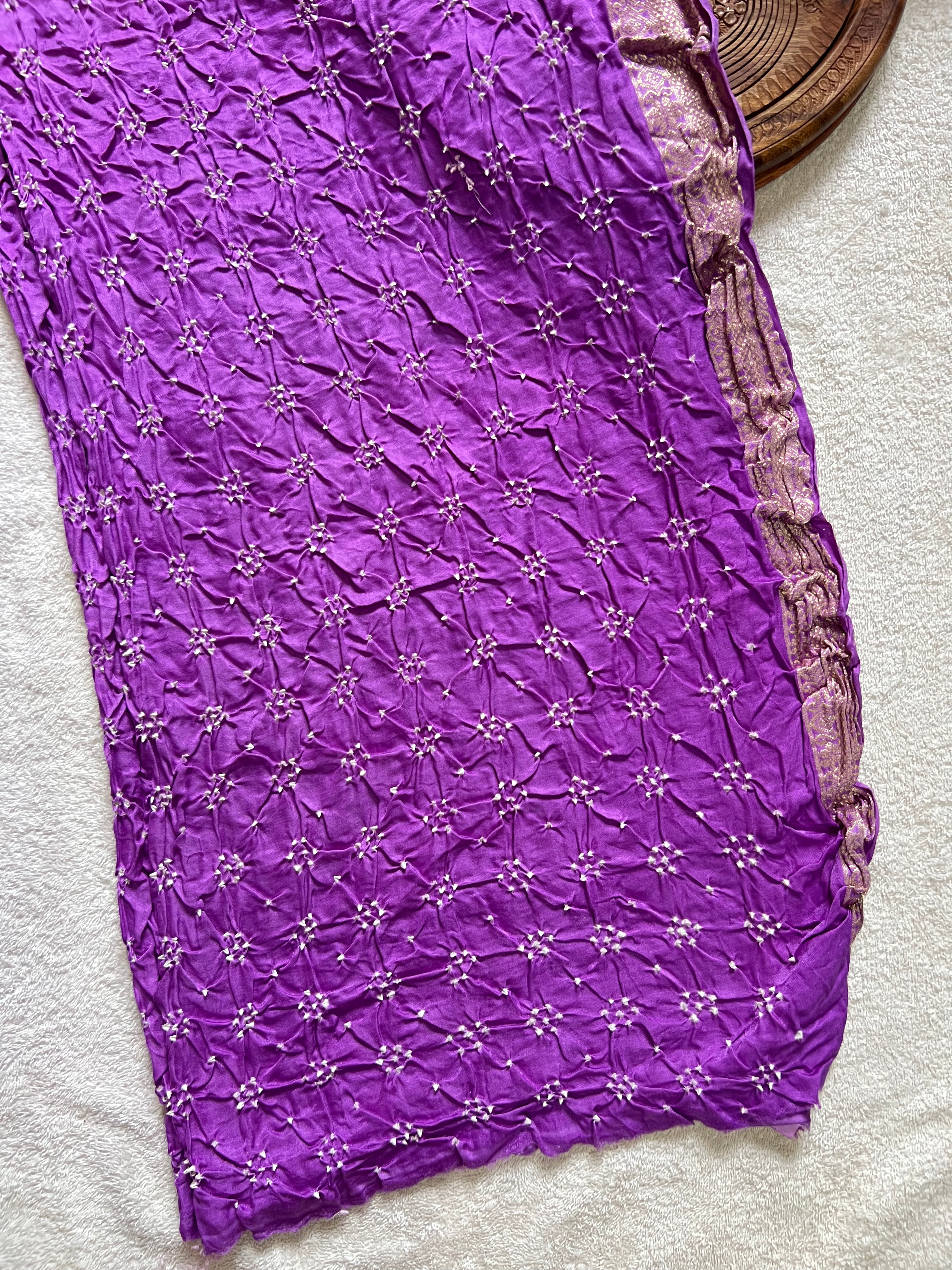 Gaji Silk Bandhej Saree