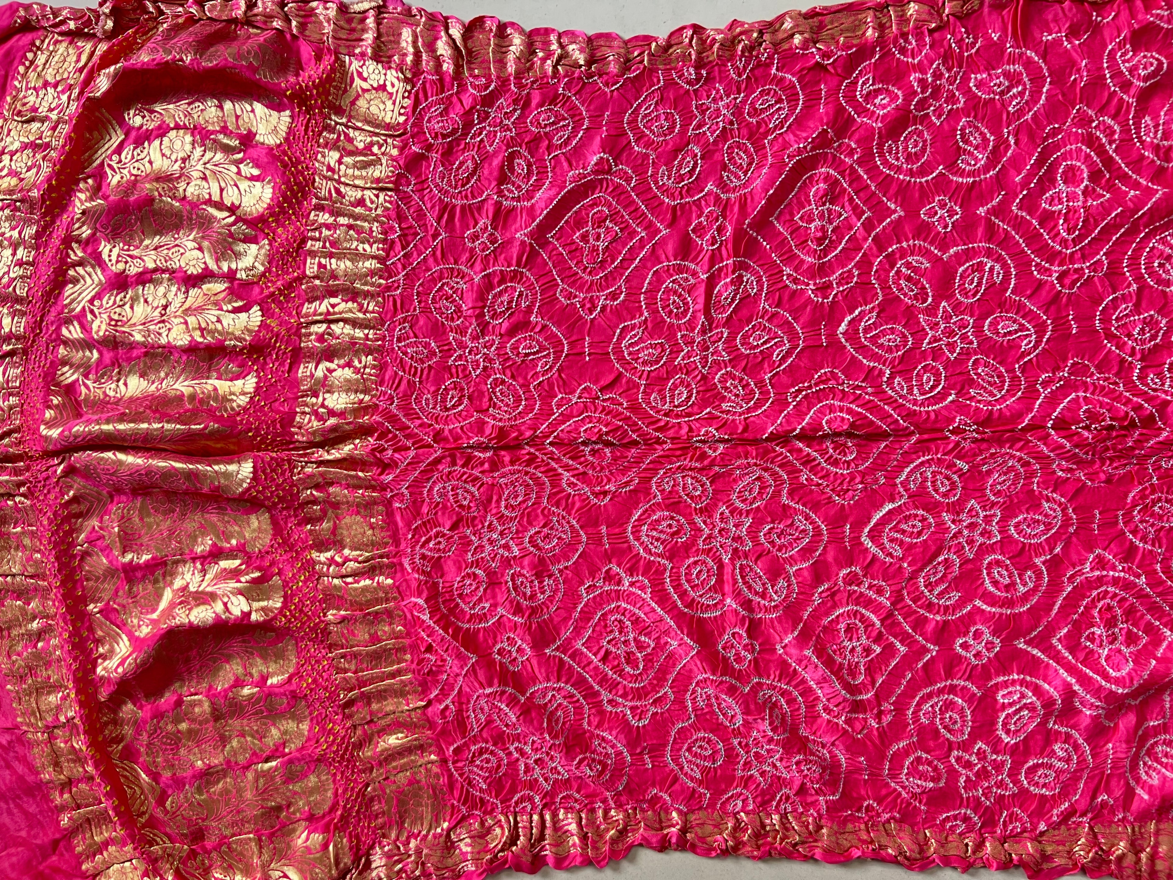 Gaji Silk Bandhej Saree