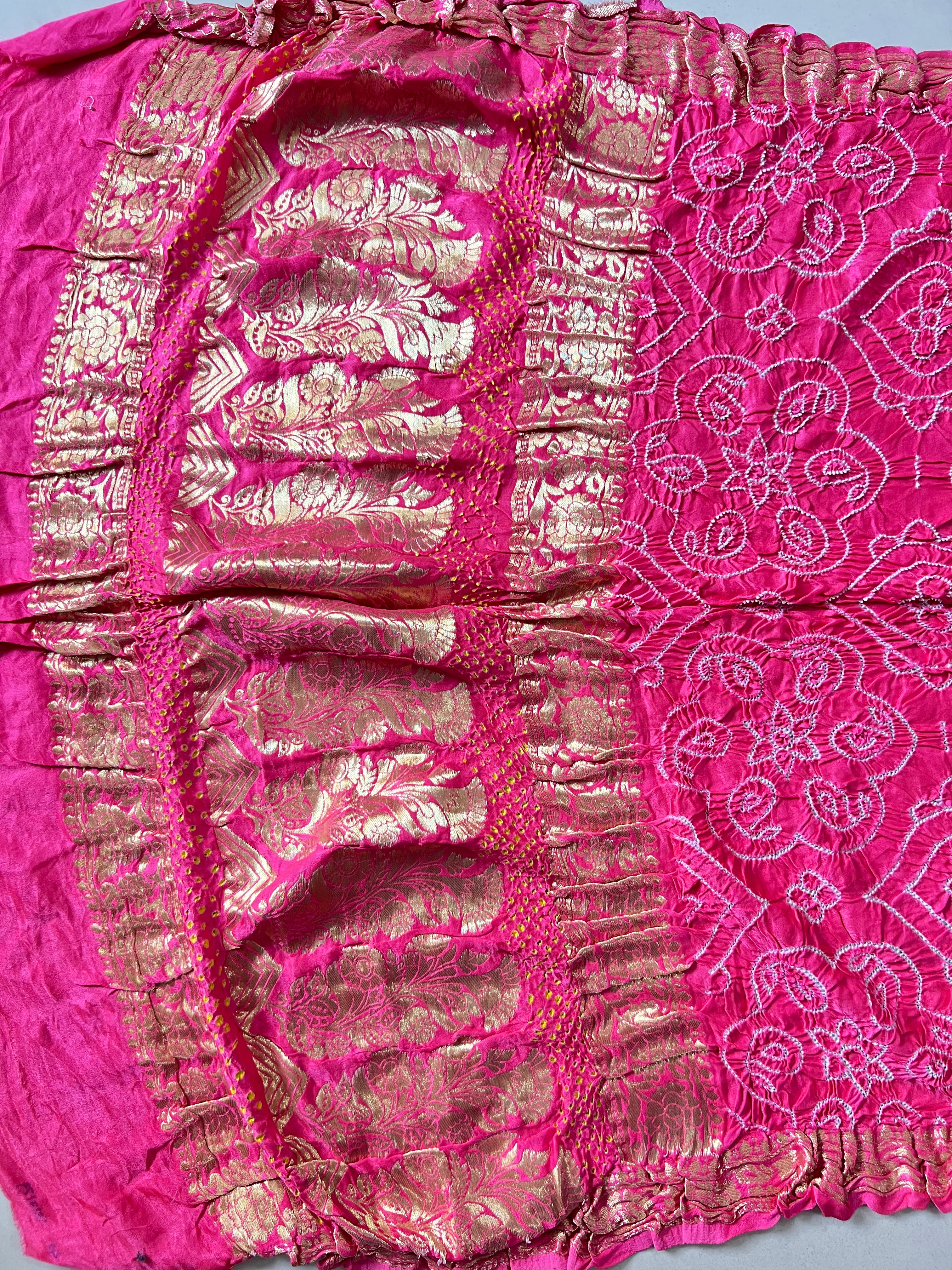 Gaji Silk Bandhej Saree