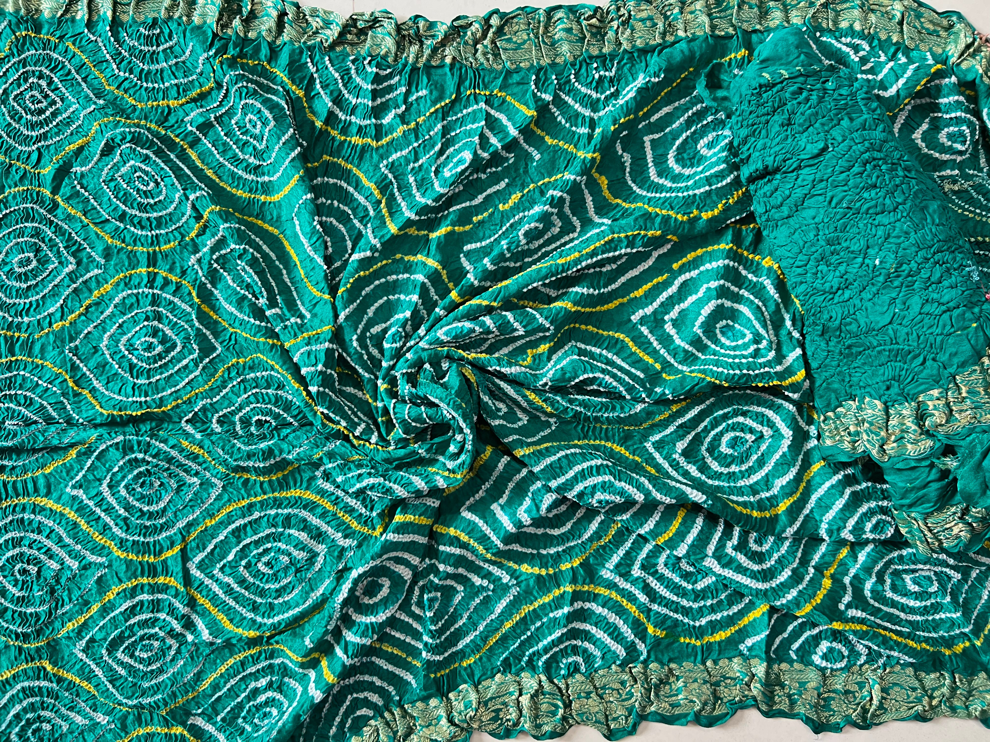 Gaji Silk Bandhej Saree Secondary image