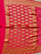 Georgette Heavy Rai Bandhej Saree