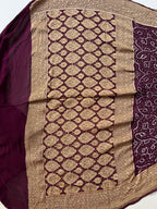 Georgette Heavy Rai Bandhej Saree
