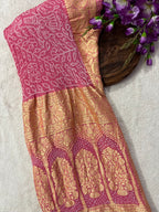 Georgette Heavy Rai Bandhej Saree