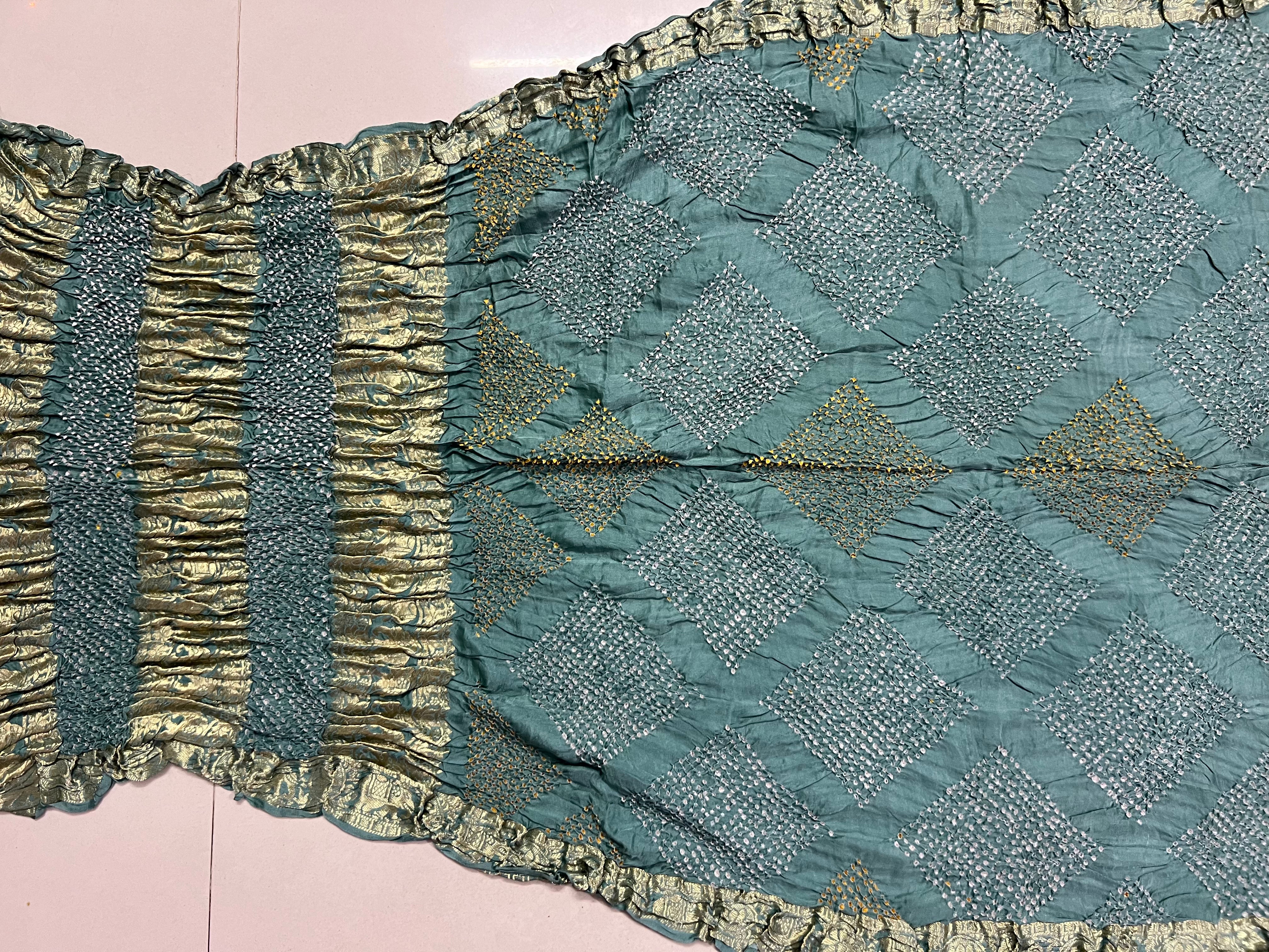 Gaji Silk Bandhej Saree Secondary image