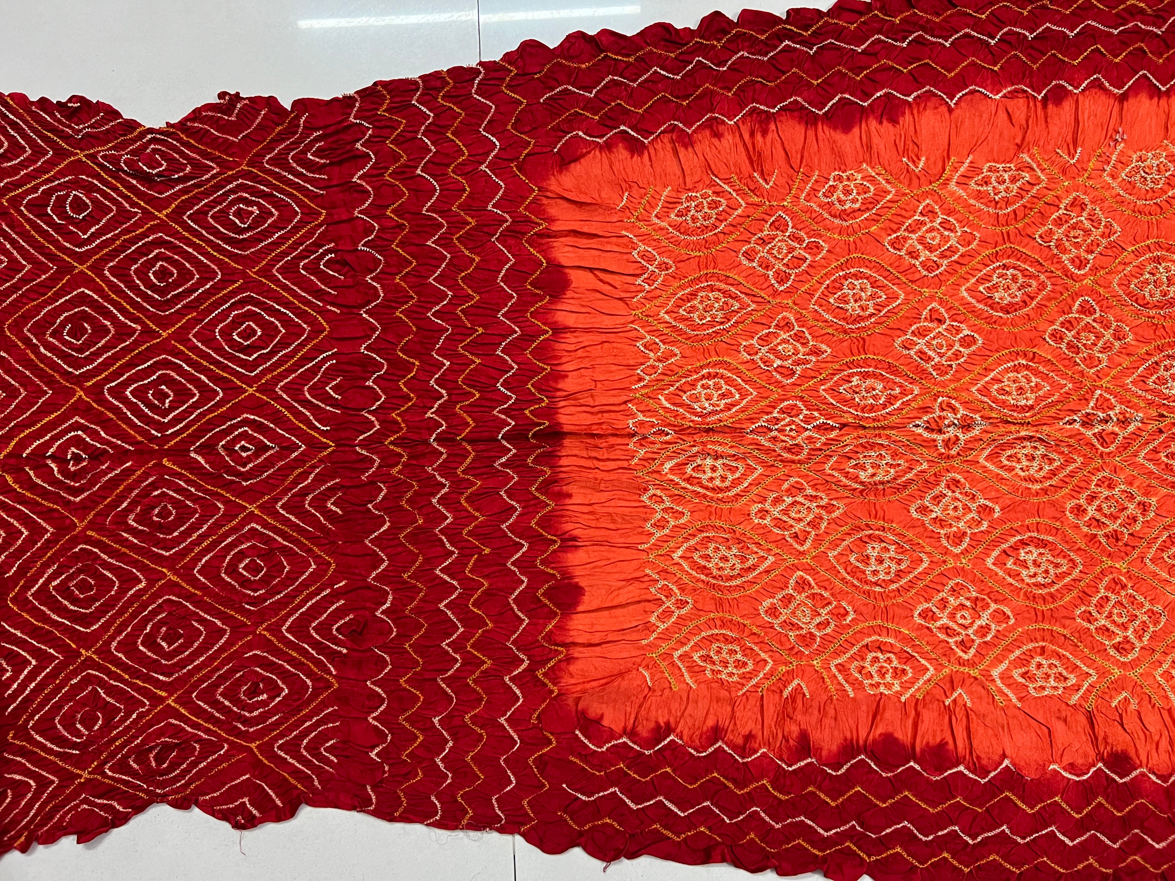 Gaji Silk Bandhej Saree Secondary image