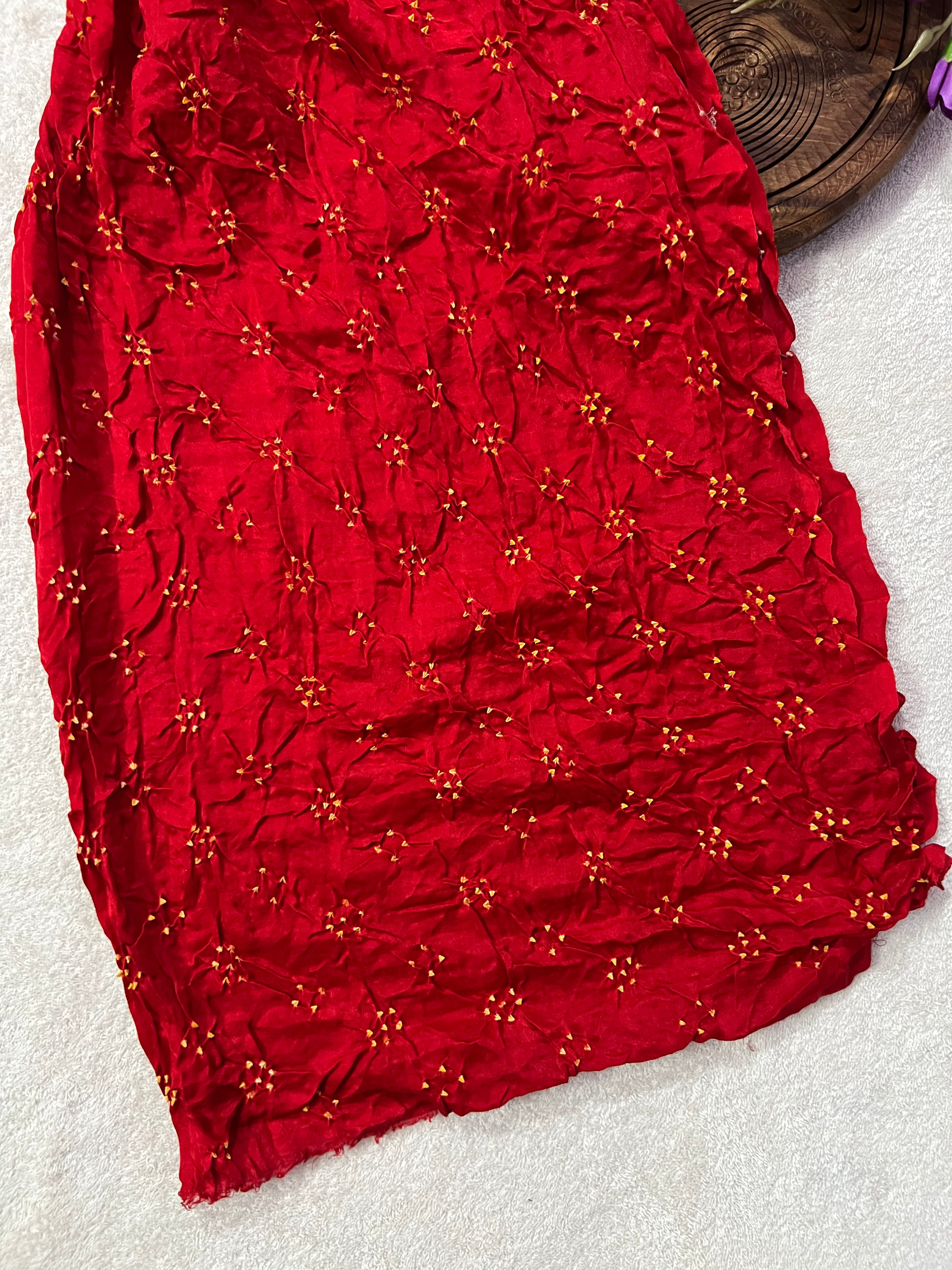 Gaji Silk Bandhej Saree
