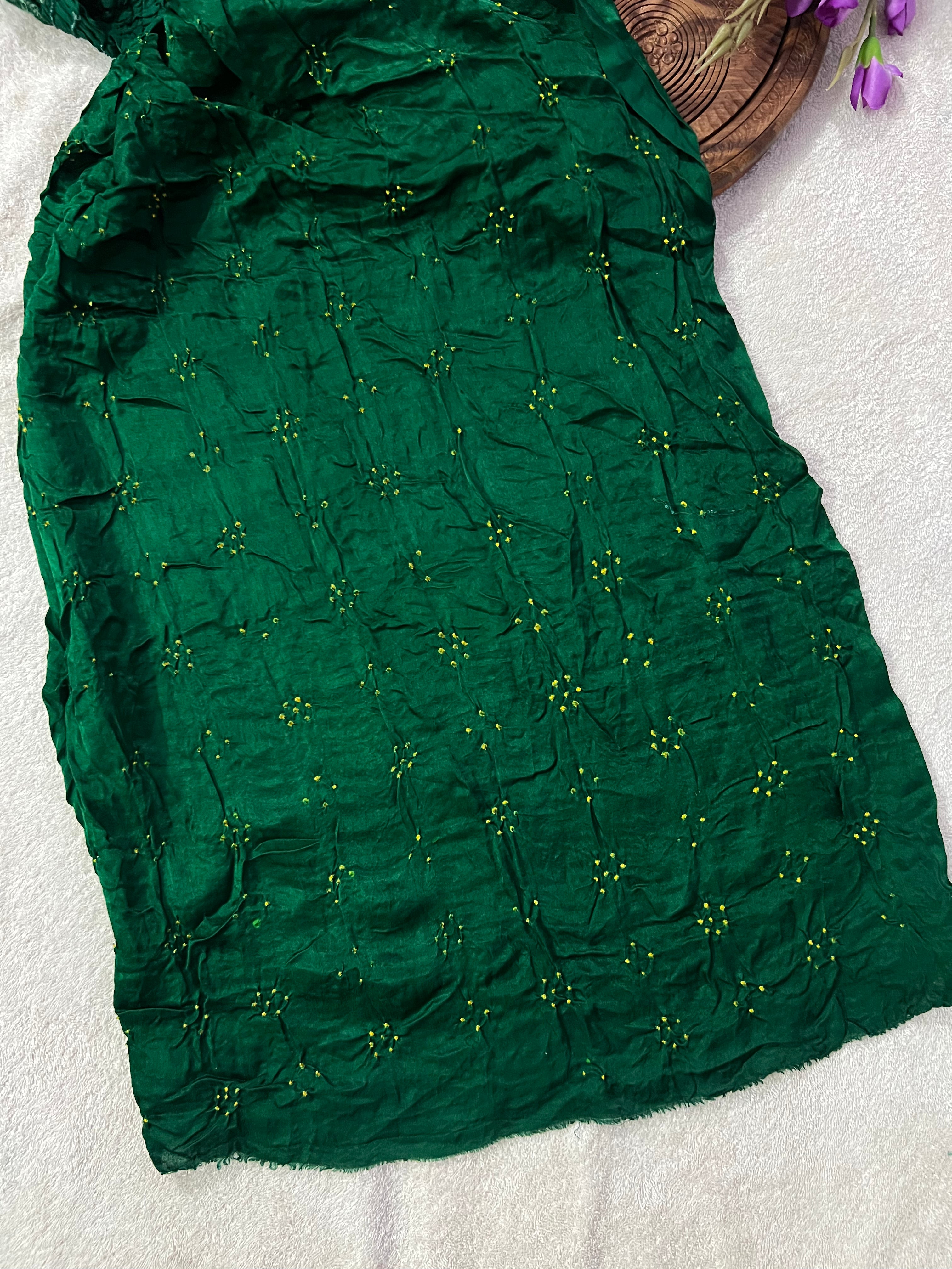 Gaji Silk Bandhej Saree