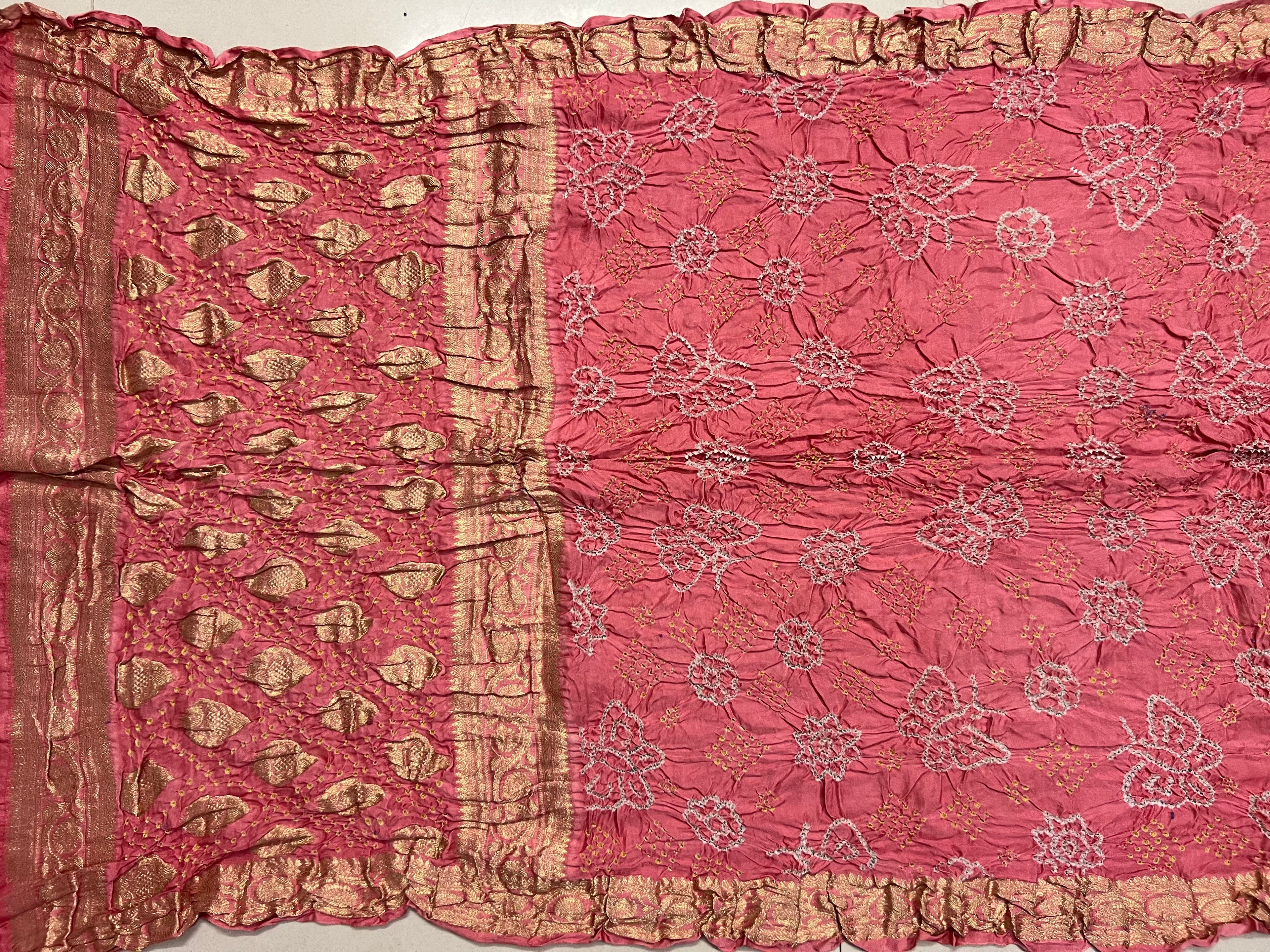 Gaji Silk Bandhej Saree