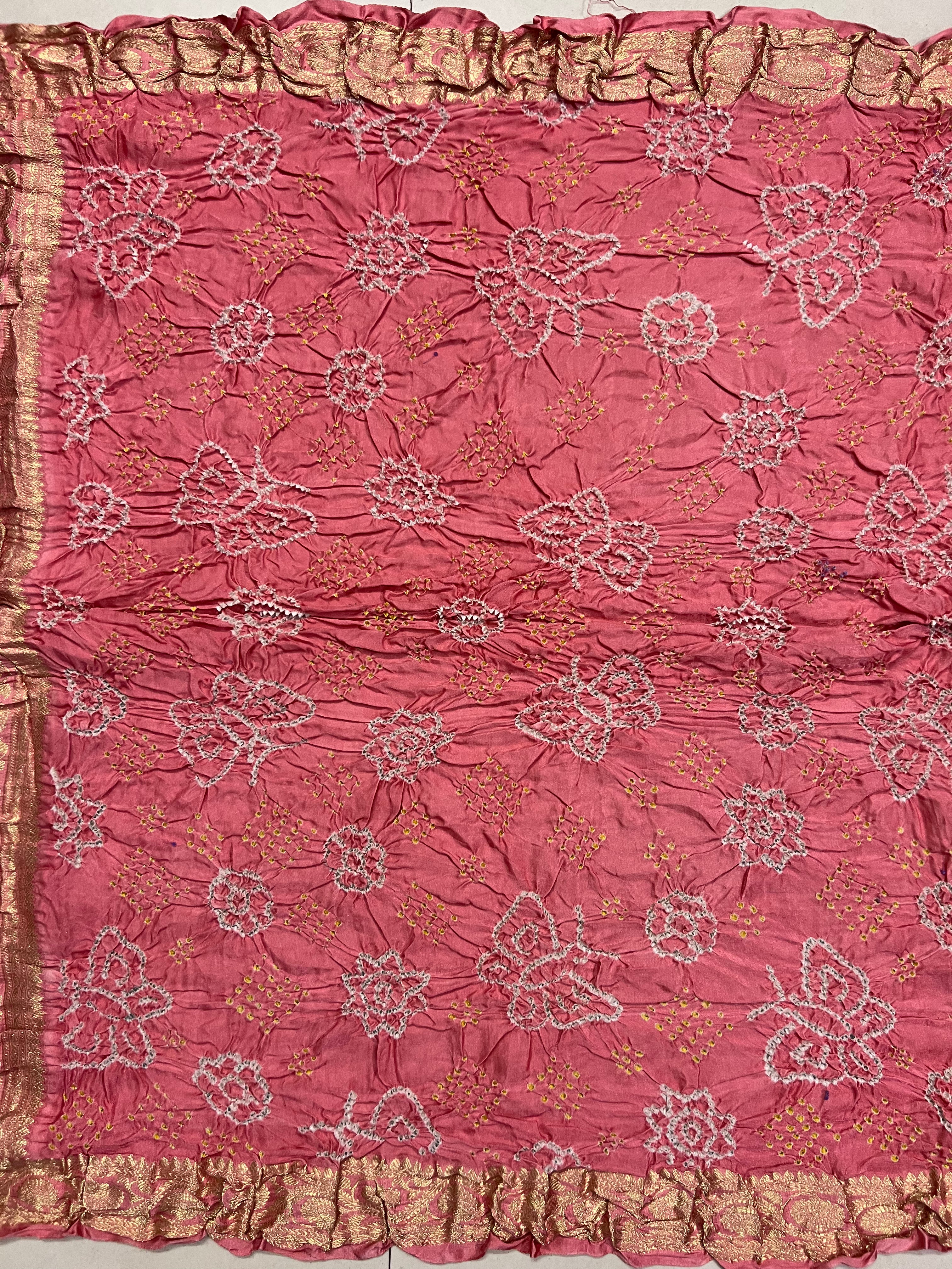 Gaji Silk Bandhej Saree