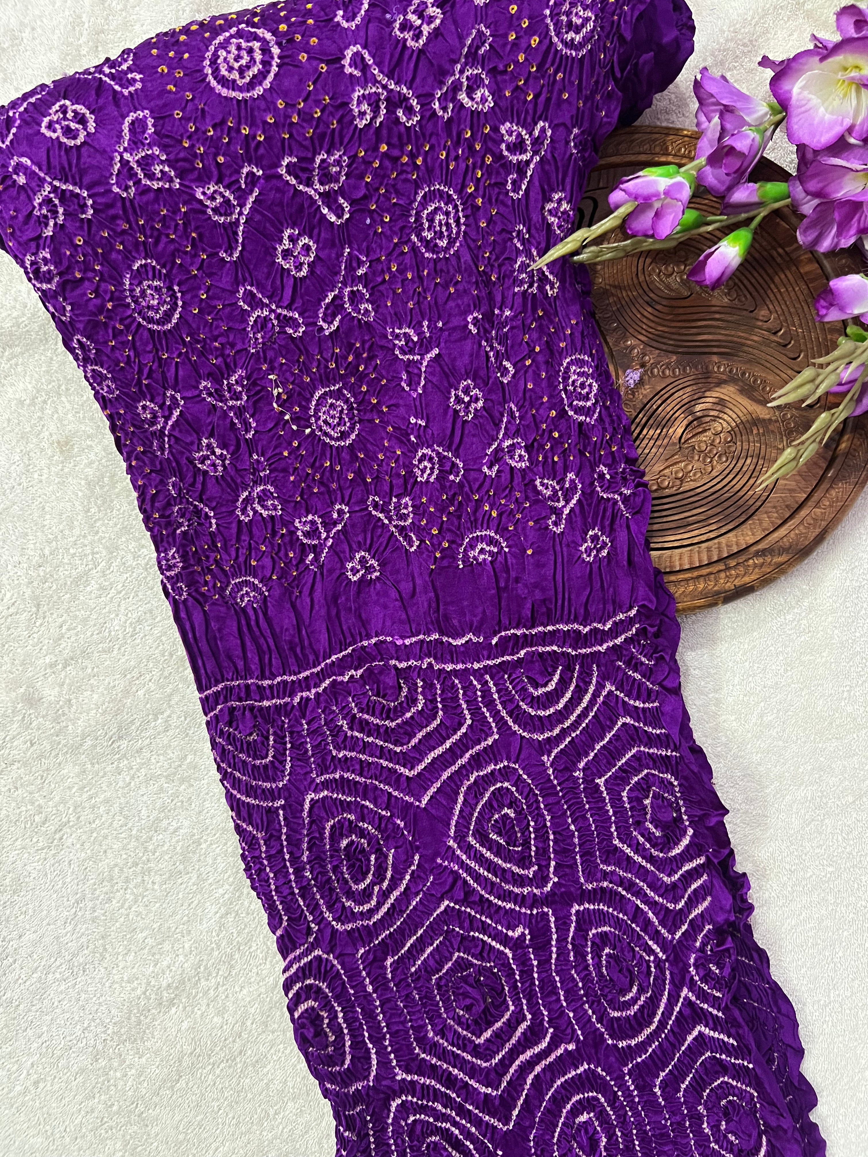 Gaji Silk Bandhej Saree
